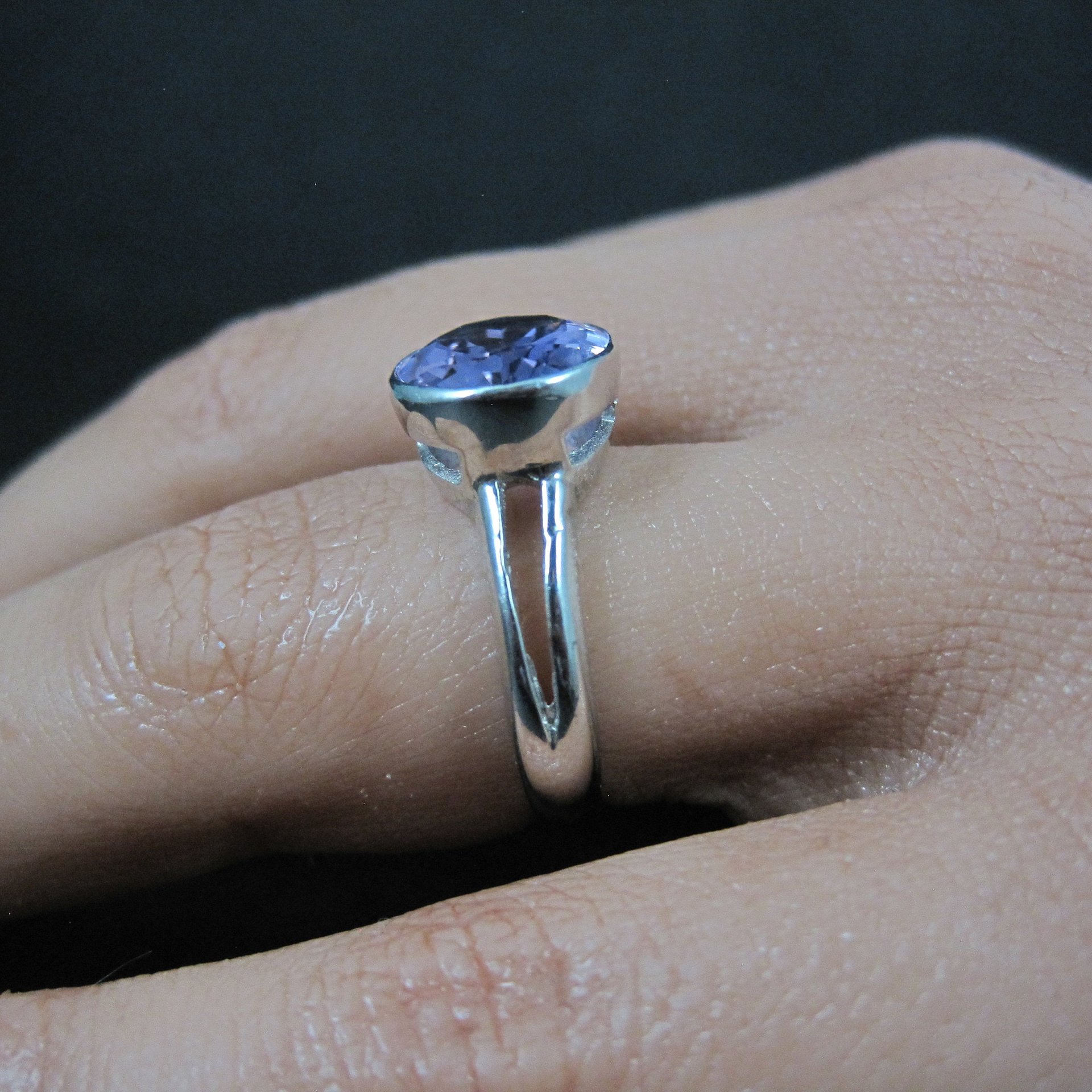 Vintage Amethyst Ring Size 6 Sterling Silver Estate Jewelry