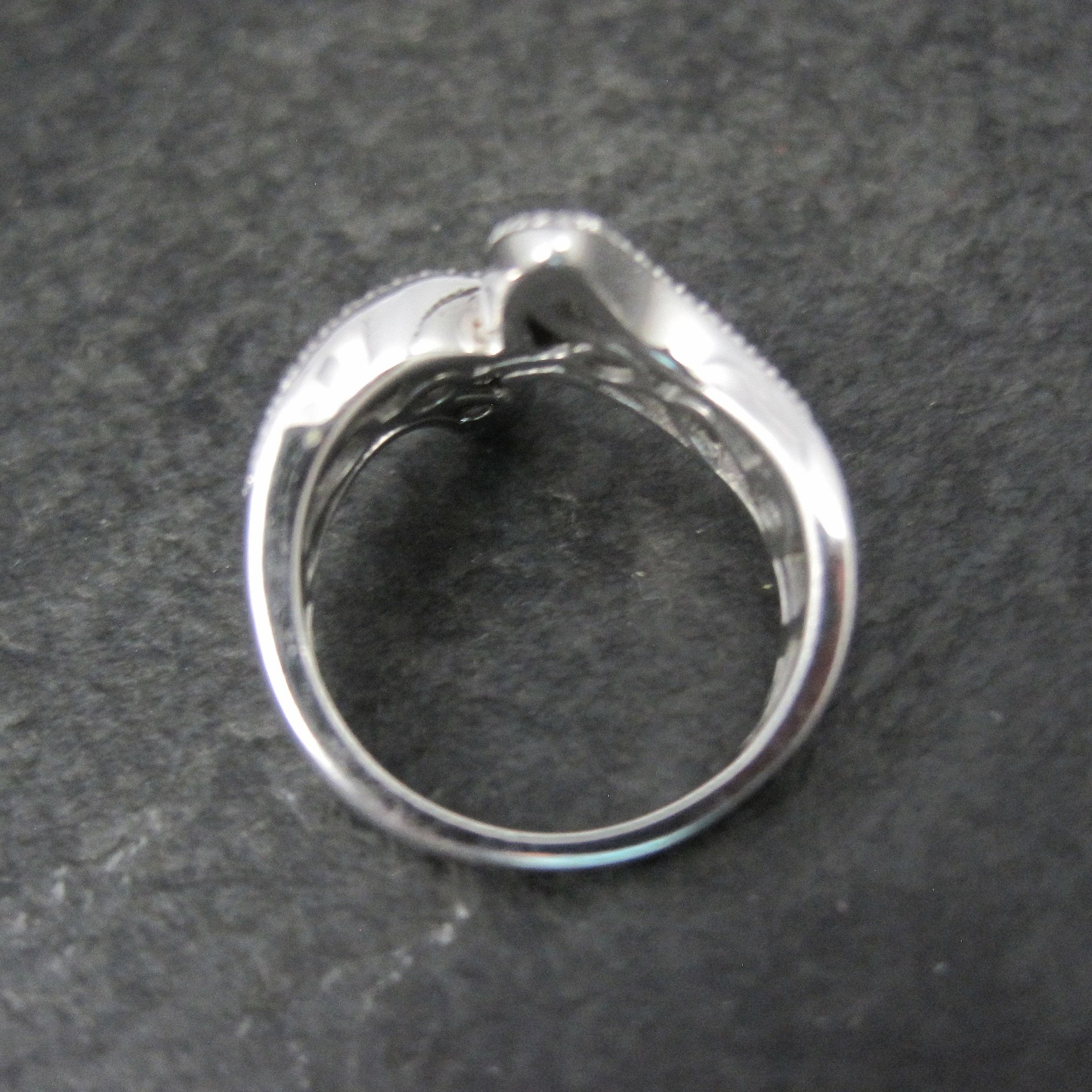 Champagne Diamond Ring Size 5 Sterling Silver Estate Jewelry