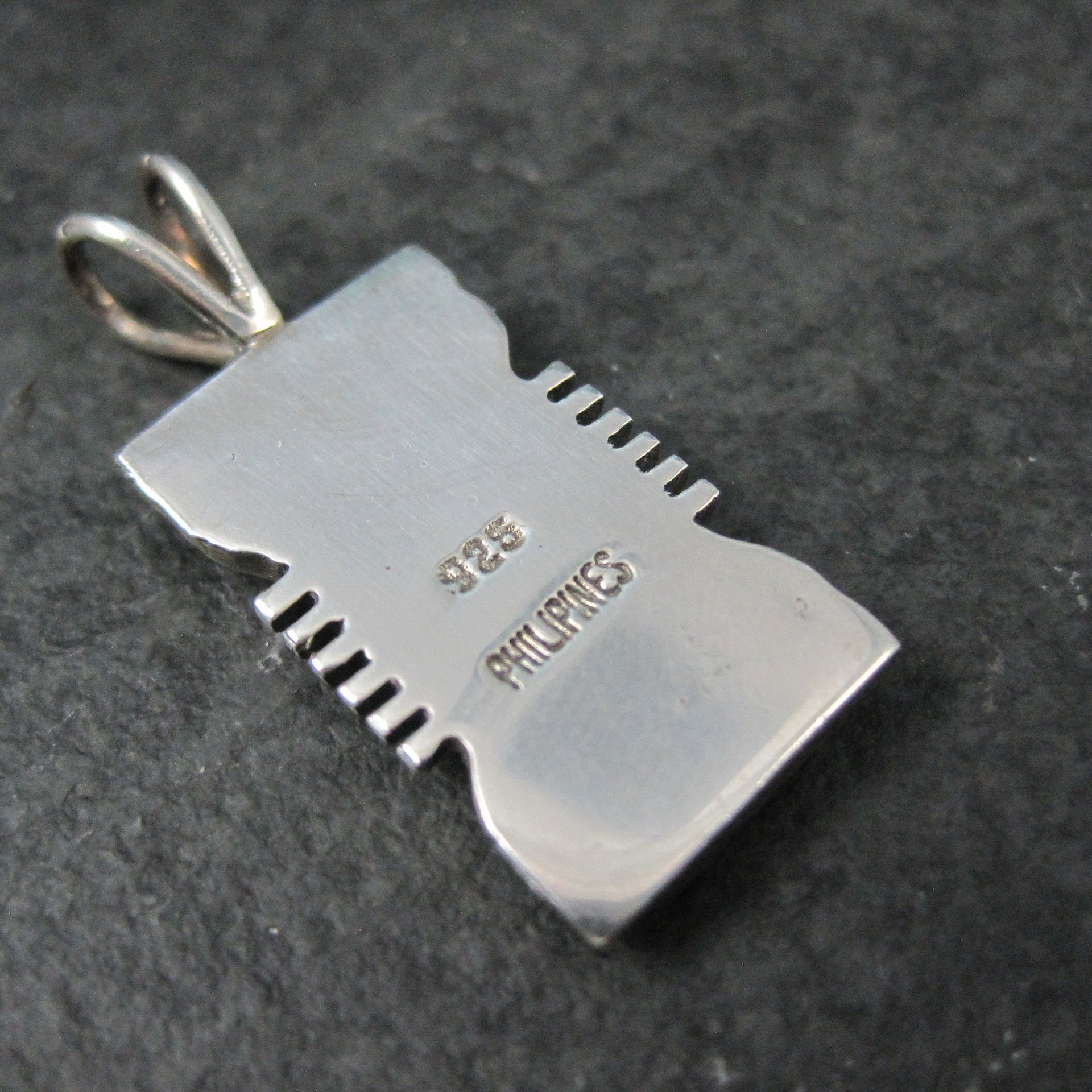Sterling Turquoise Pendant Estate Silver