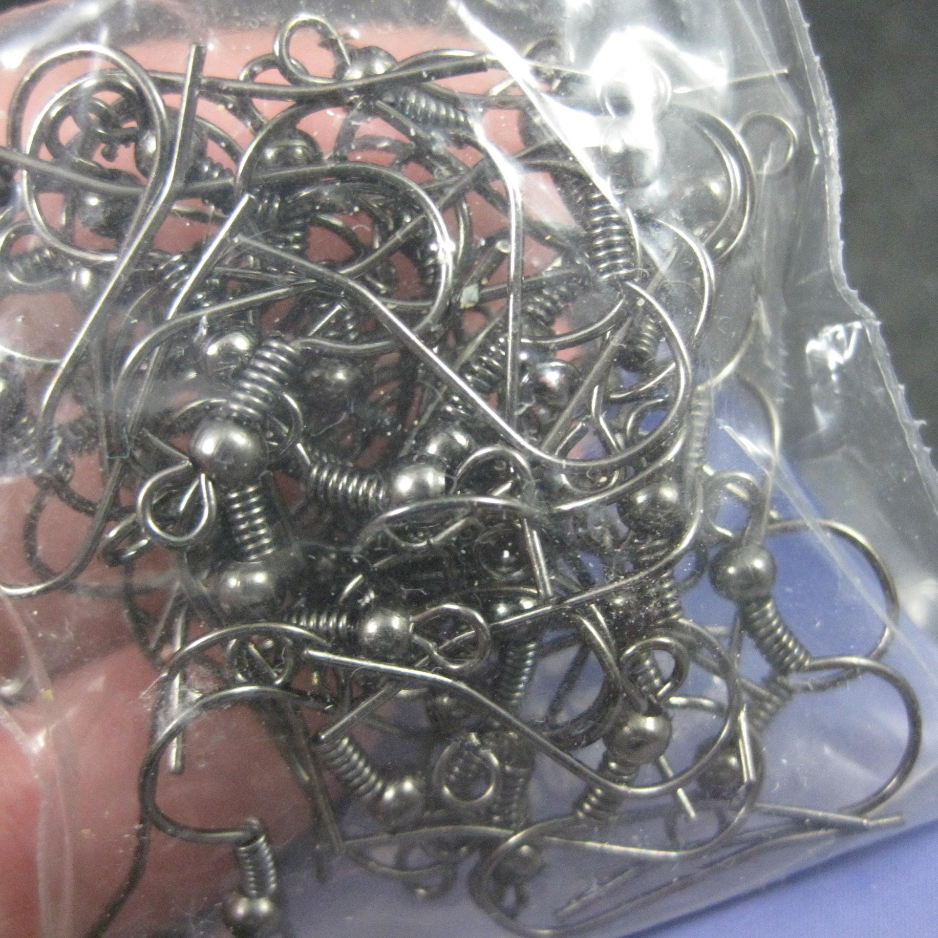 Gun Metal Earwires Blue Moon Beads 56 Pieces 28 Pair Ear Wires