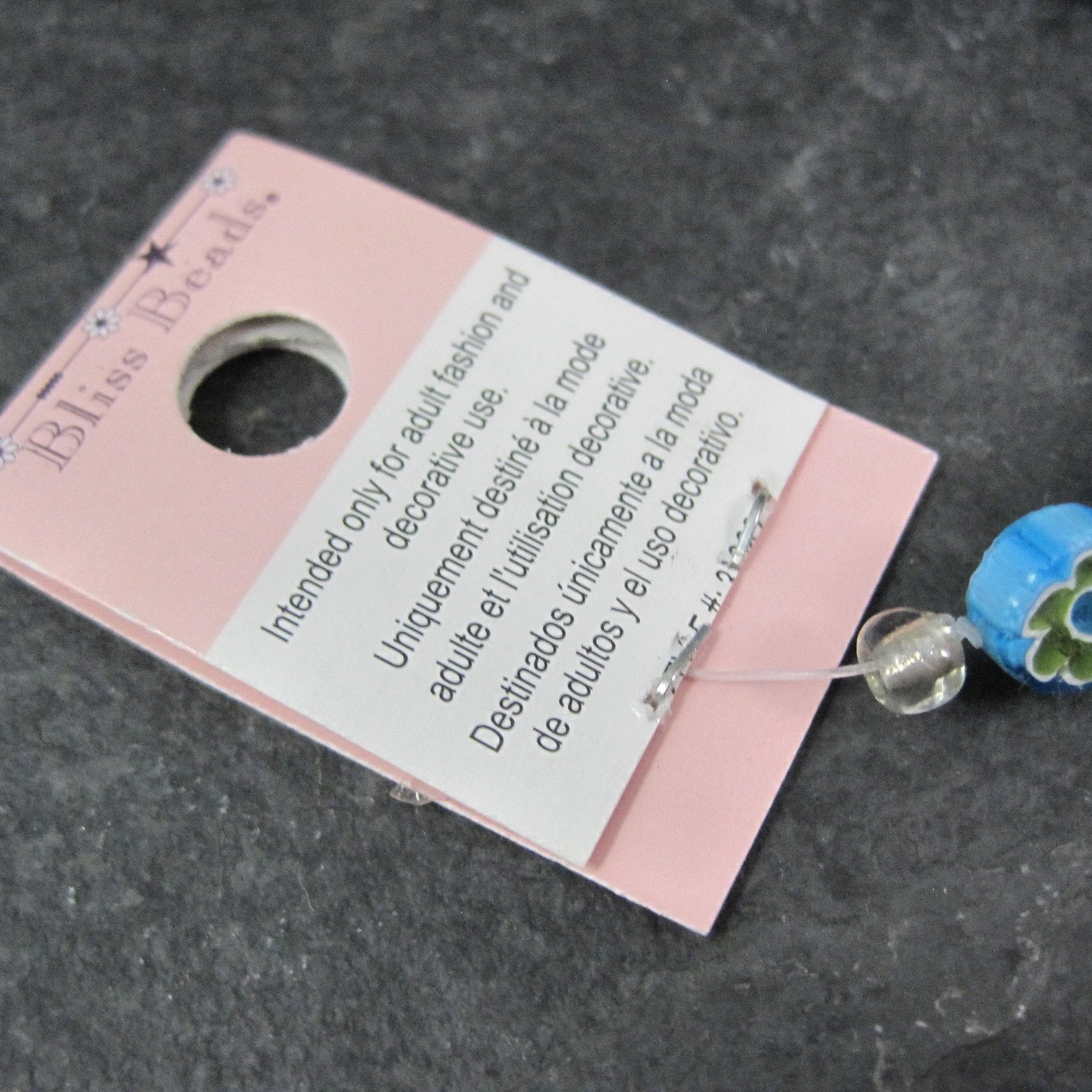 7mm Blue and Green Glass Flower Beads Bliss Beads