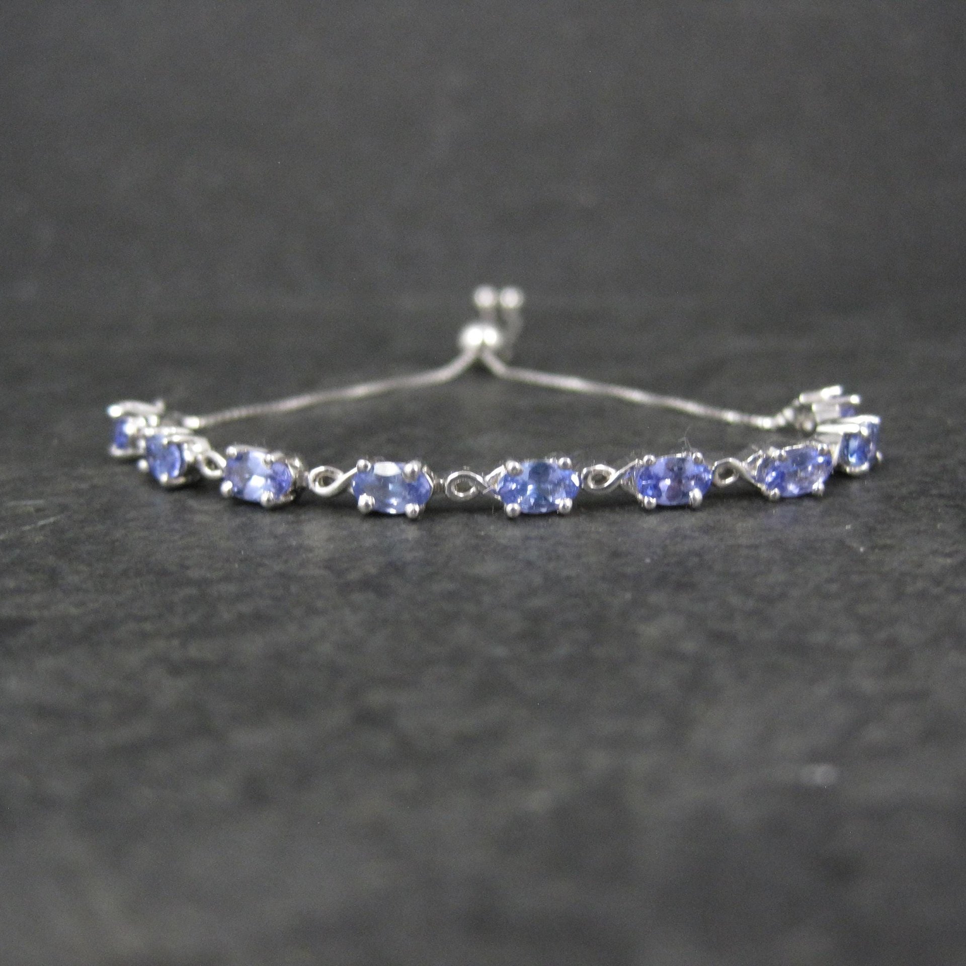 Estate Tanzanite Bolo Bracelet Sterling Silver