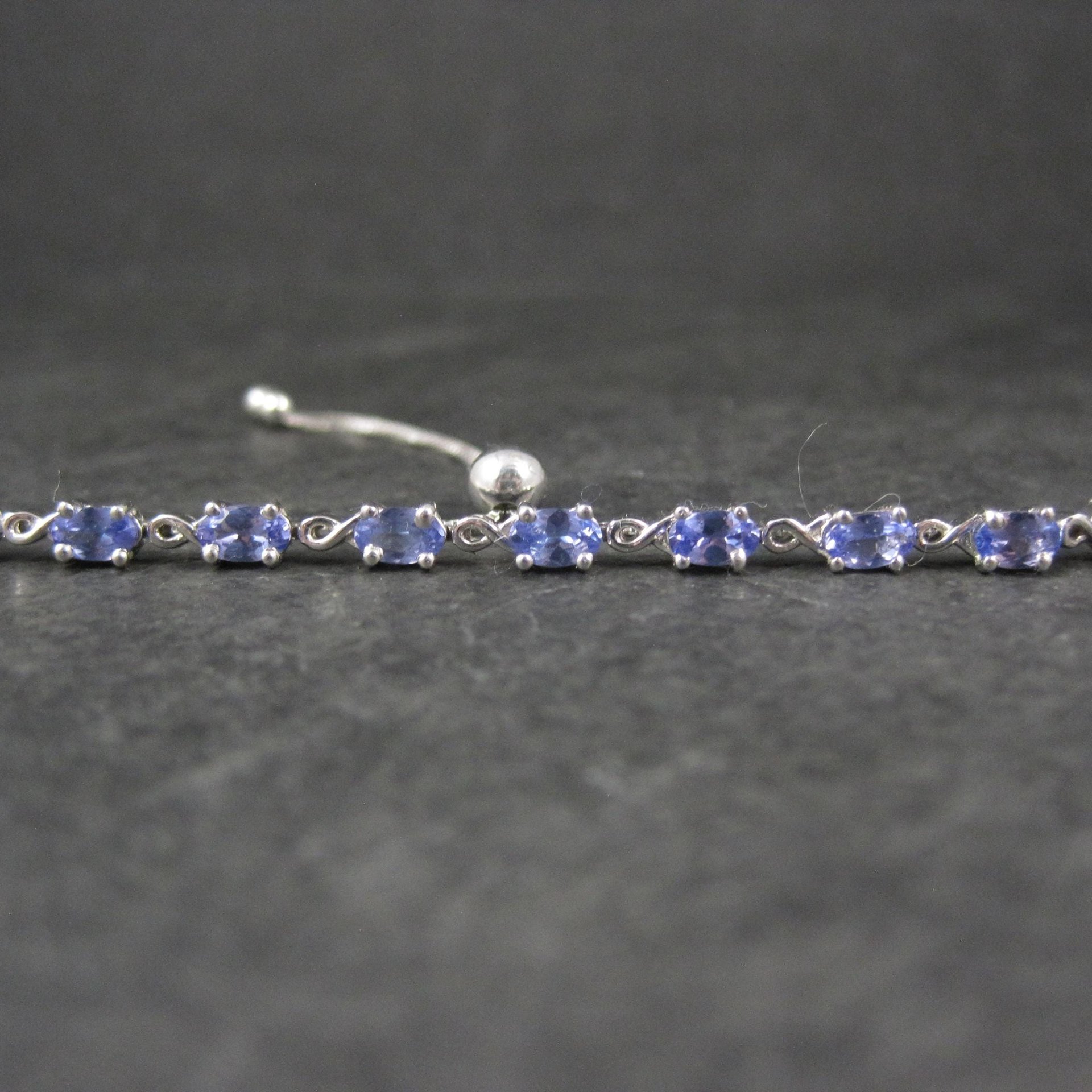 Estate Tanzanite Bolo Bracelet Sterling Silver