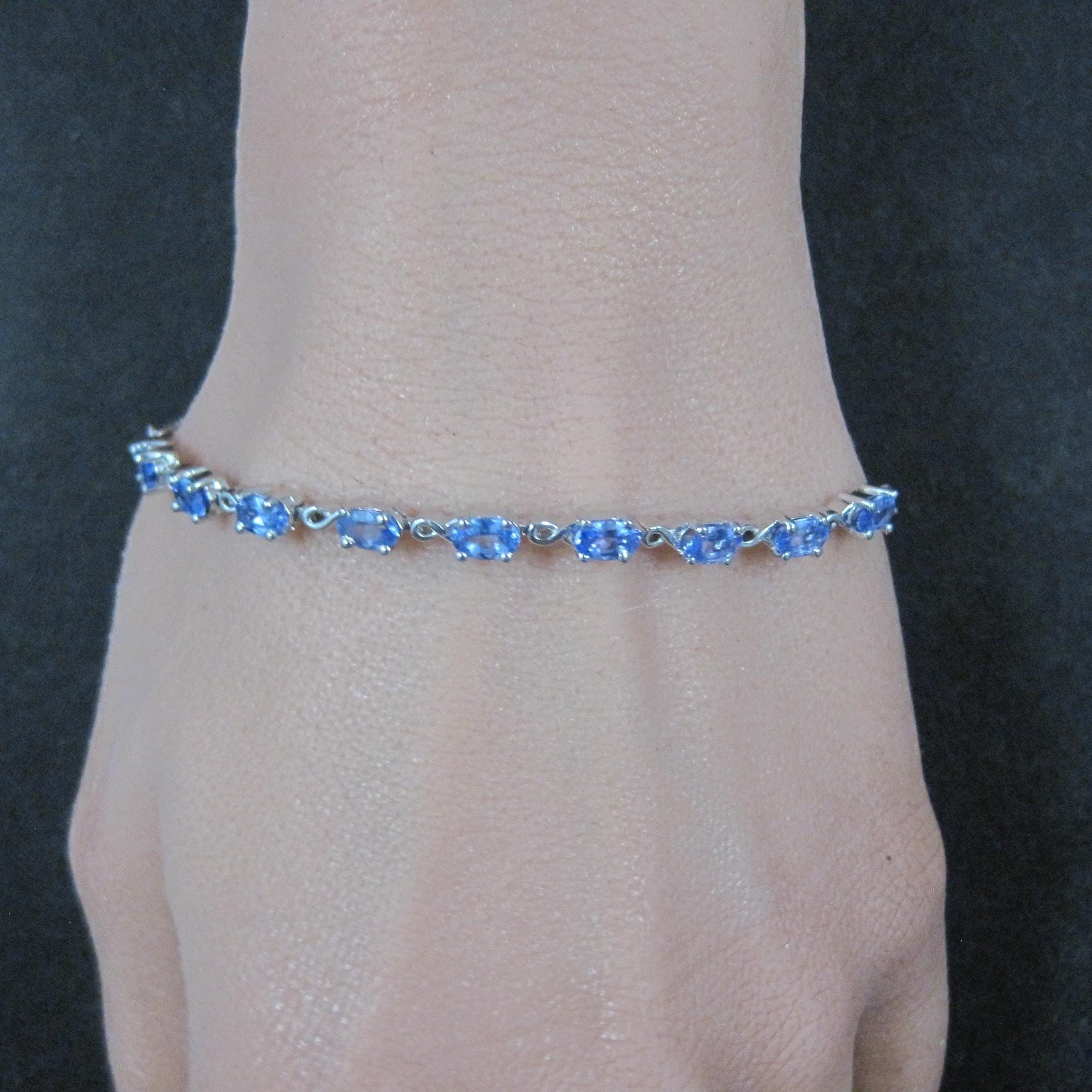 Estate Tanzanite Bolo Bracelet Sterling Silver