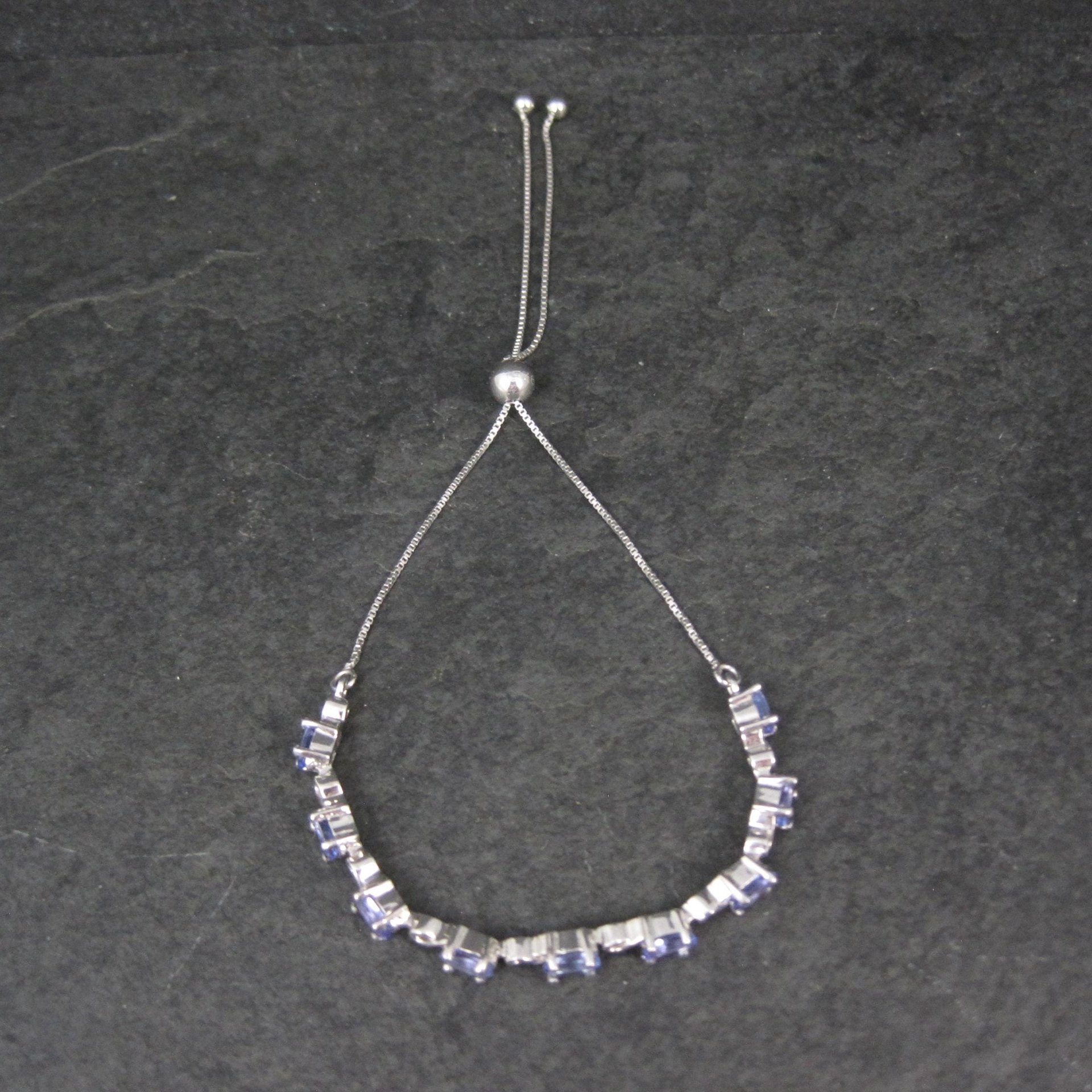 Estate Tanzanite Bolo Bracelet Sterling Silver