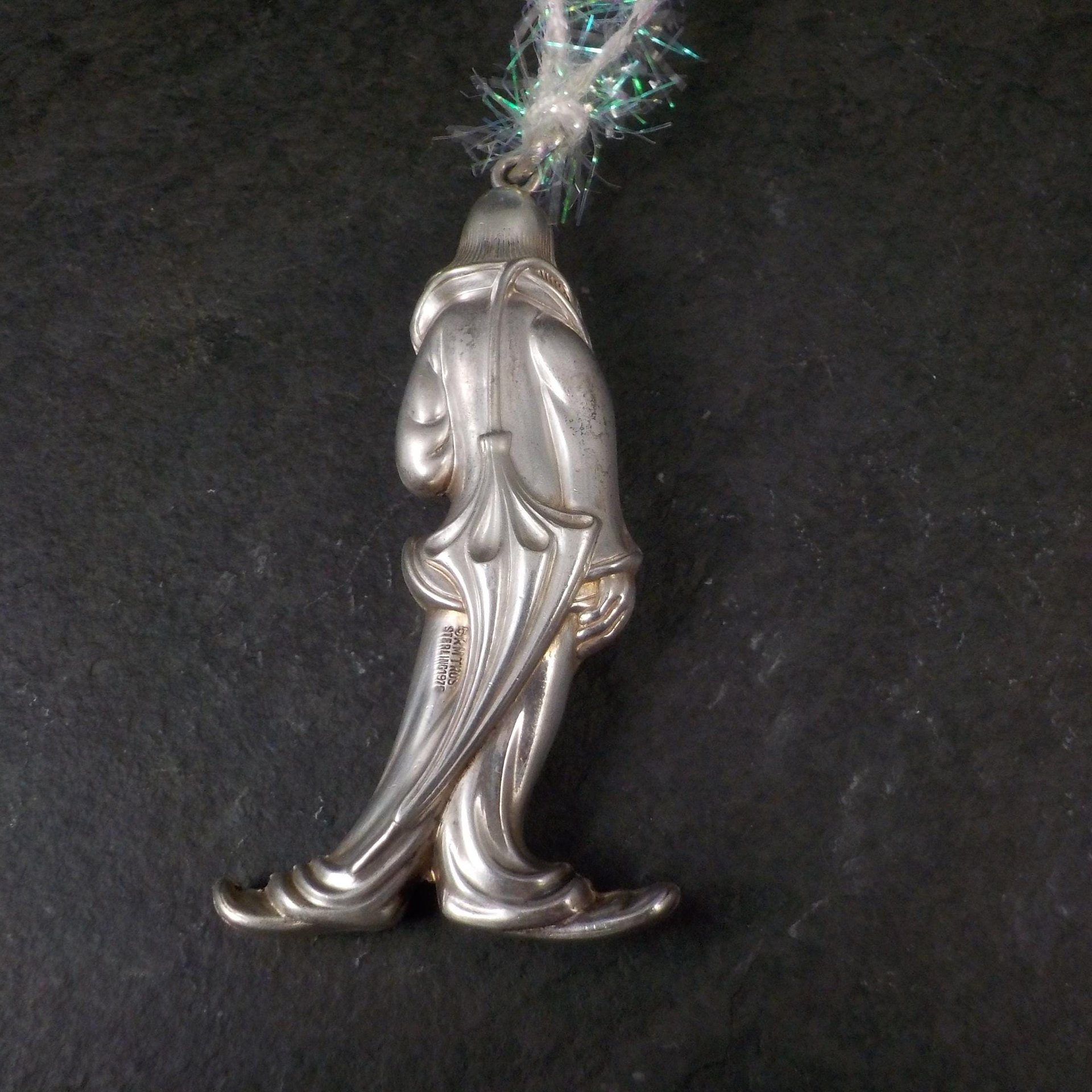 Vintage Sterling Silver Signed RM Trush 1978 Clown Ornament Pendant