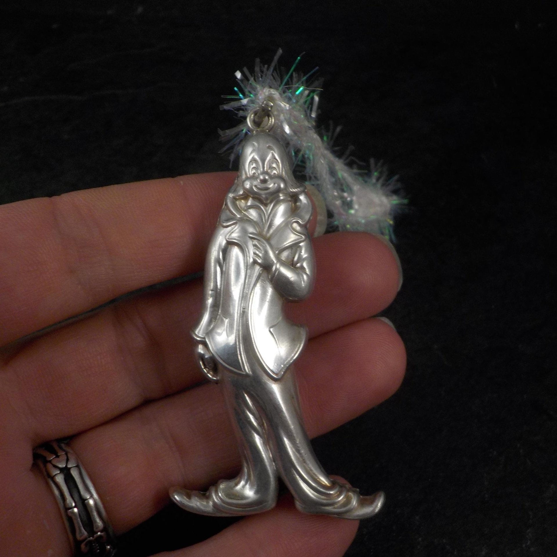 Vintage Sterling Silver Signed RM Trush 1978 Clown Ornament Pendant