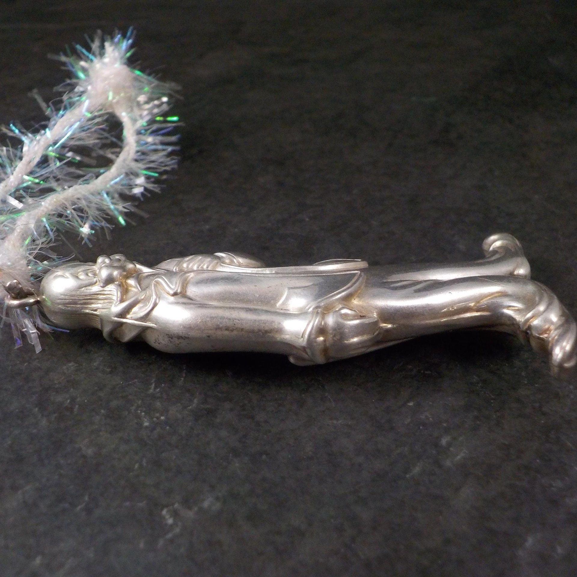 Vintage Sterling Silver Signed RM Trush 1978 Clown Ornament Pendant
