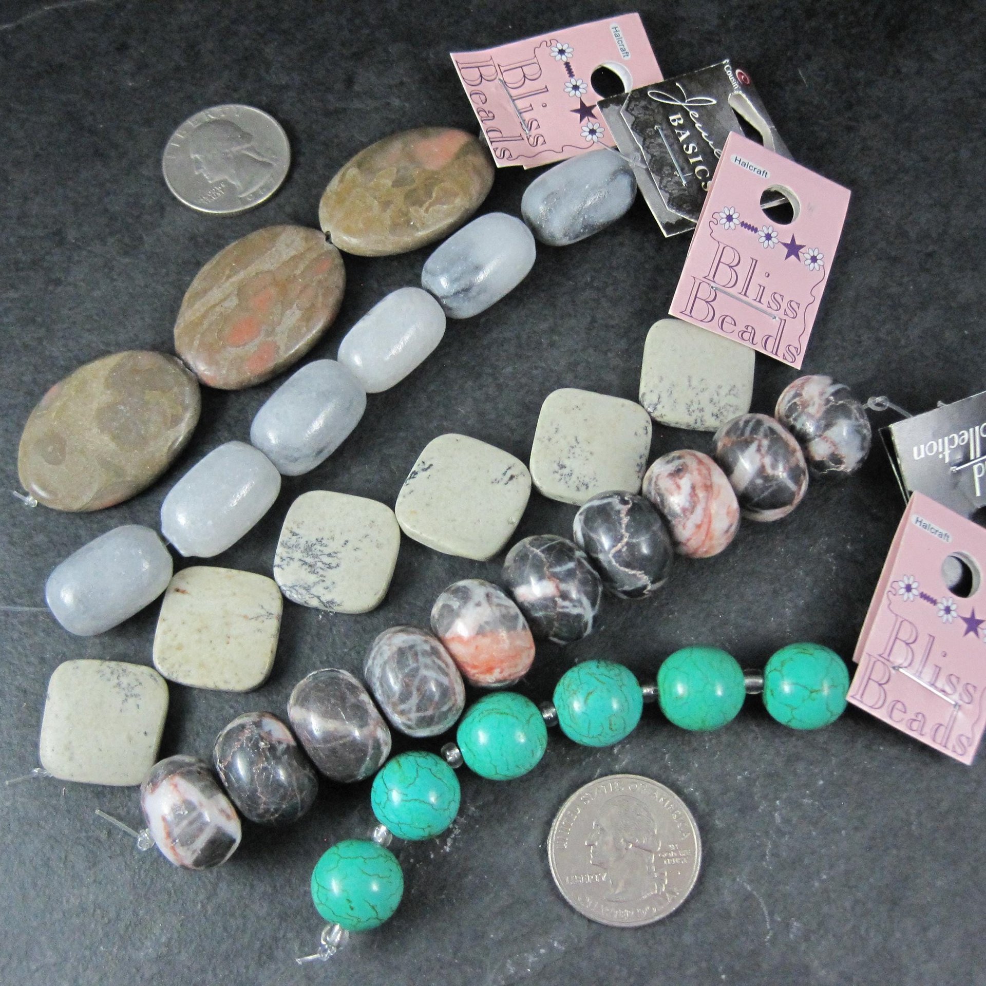 Destash Lot of Gemstone Jasper Magnesite Bead Strands
