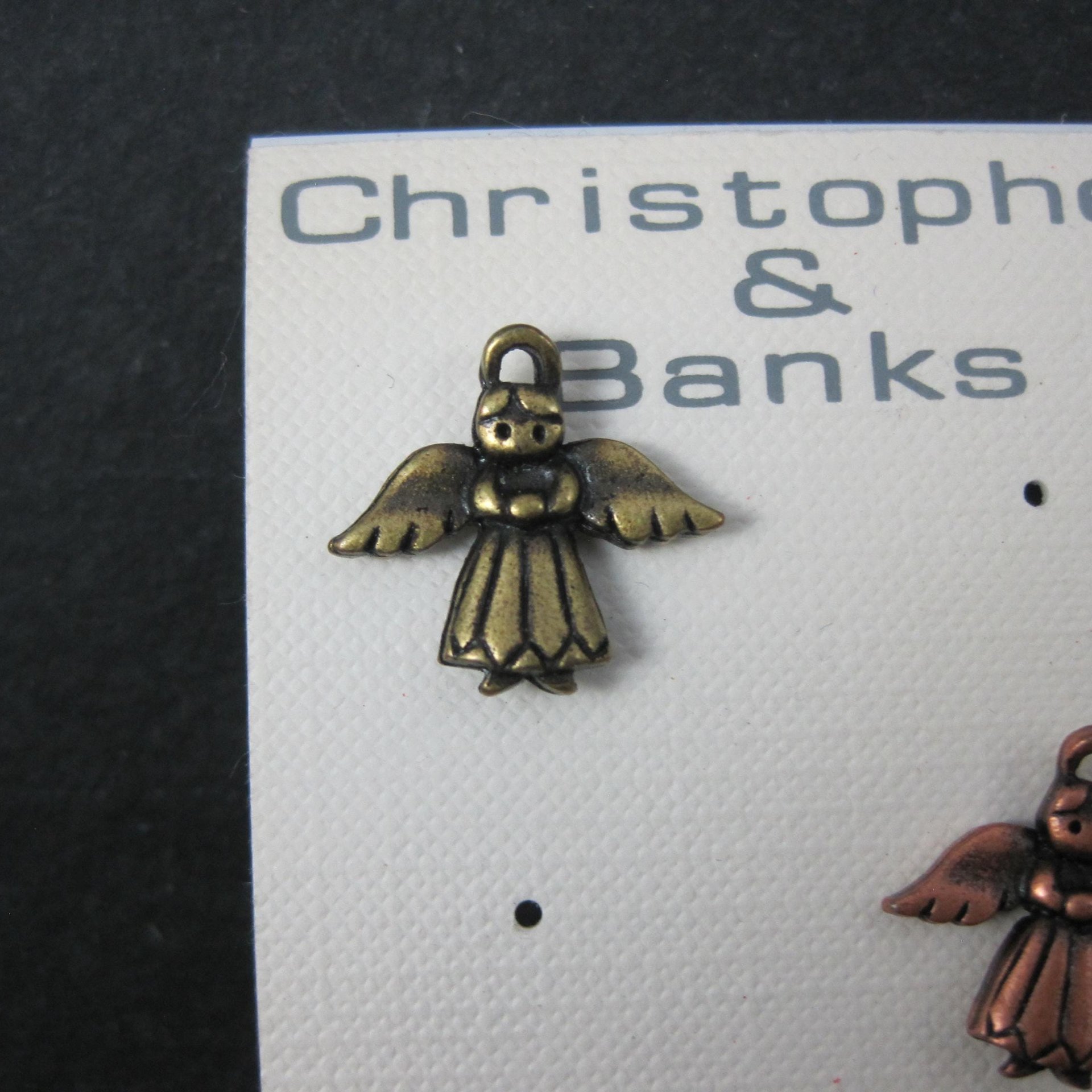 Set of 3 Copper Silver Gold Angel Lapel Pins New Old Stock 2001