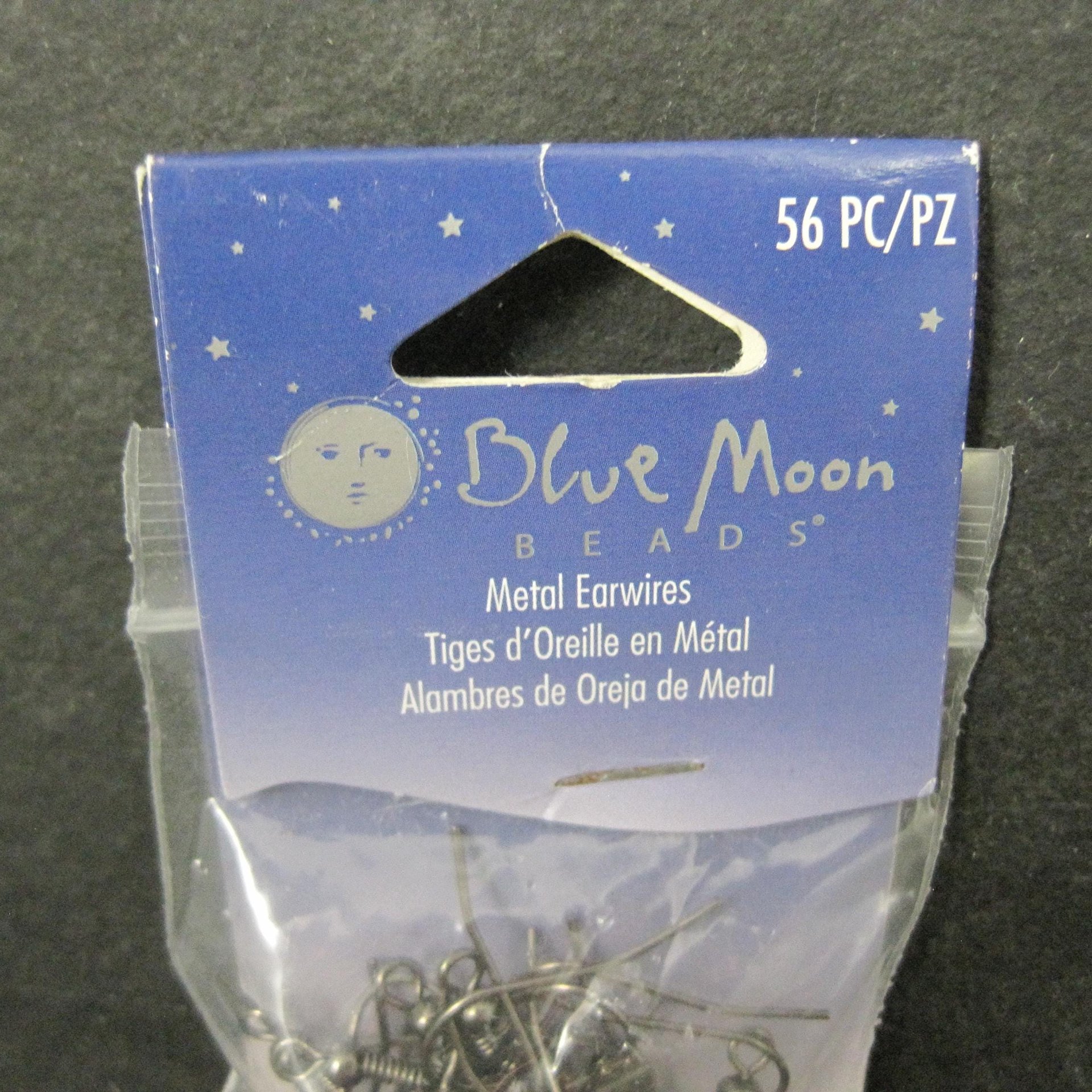 Gun Metal Earwires Blue Moon Beads 56 Pieces 28 Pair Ear Wires
