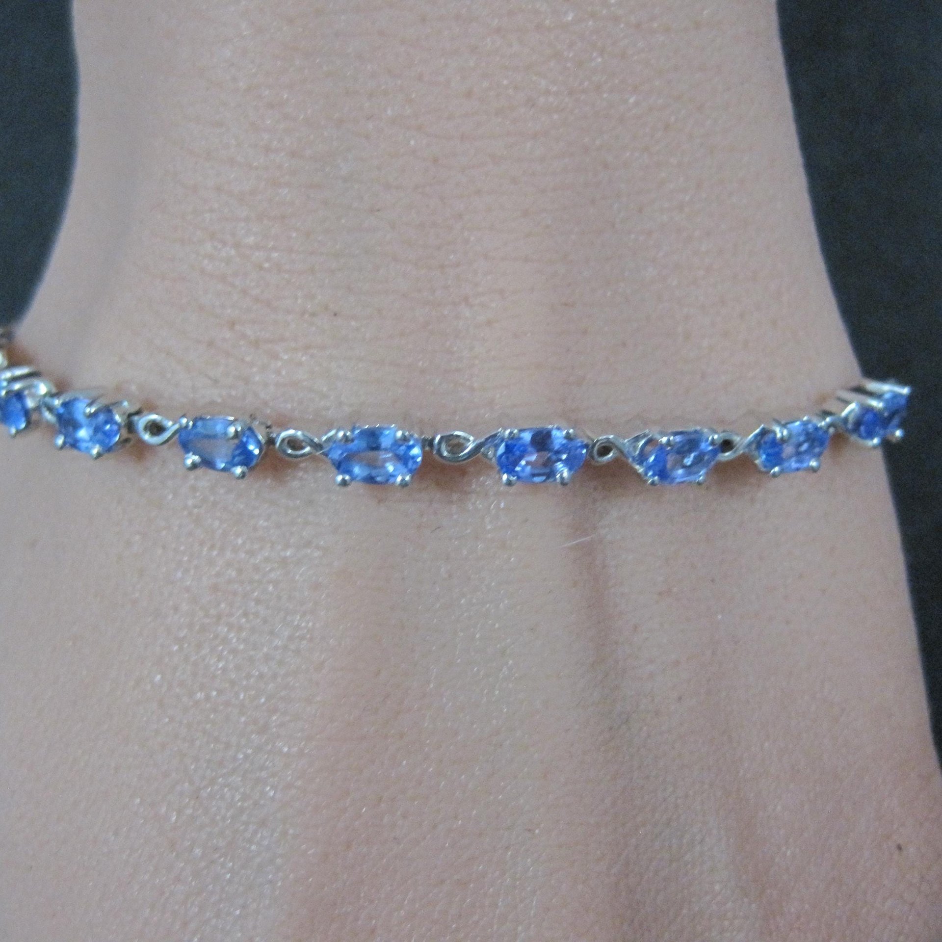 Estate Tanzanite Bolo Bracelet Sterling Silver