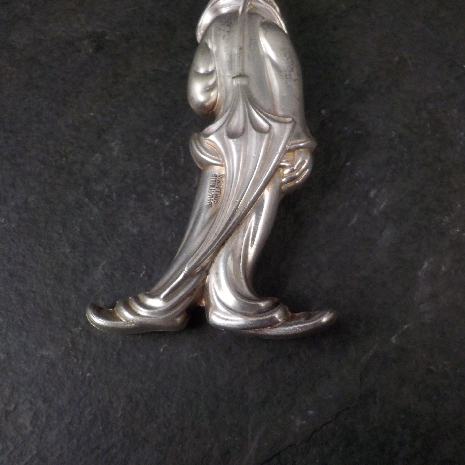 Vintage Sterling Silver Signed RM Trush 1978 Clown Ornament Pendant