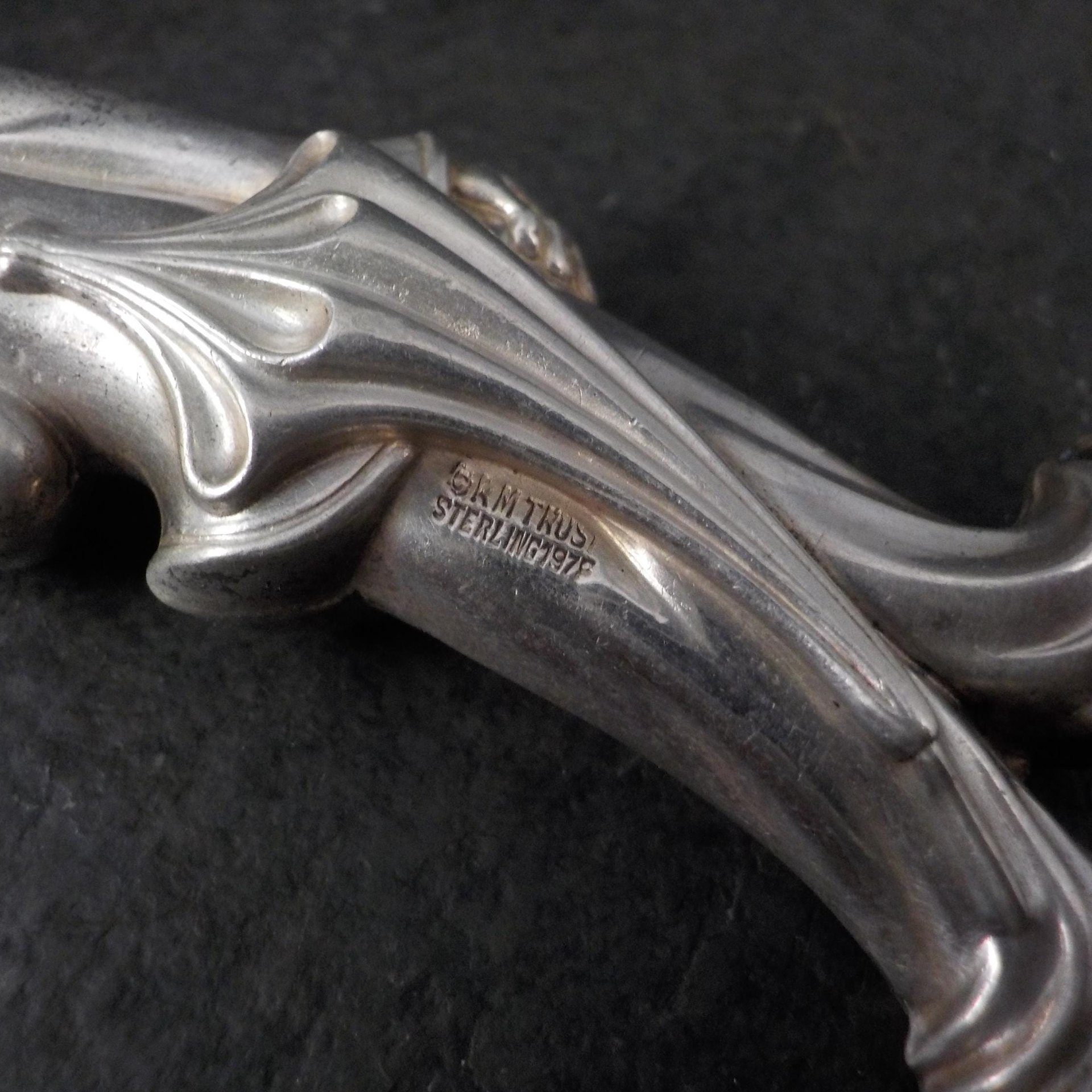 Vintage Sterling Silver Signed RM Trush 1978 Clown Ornament Pendant