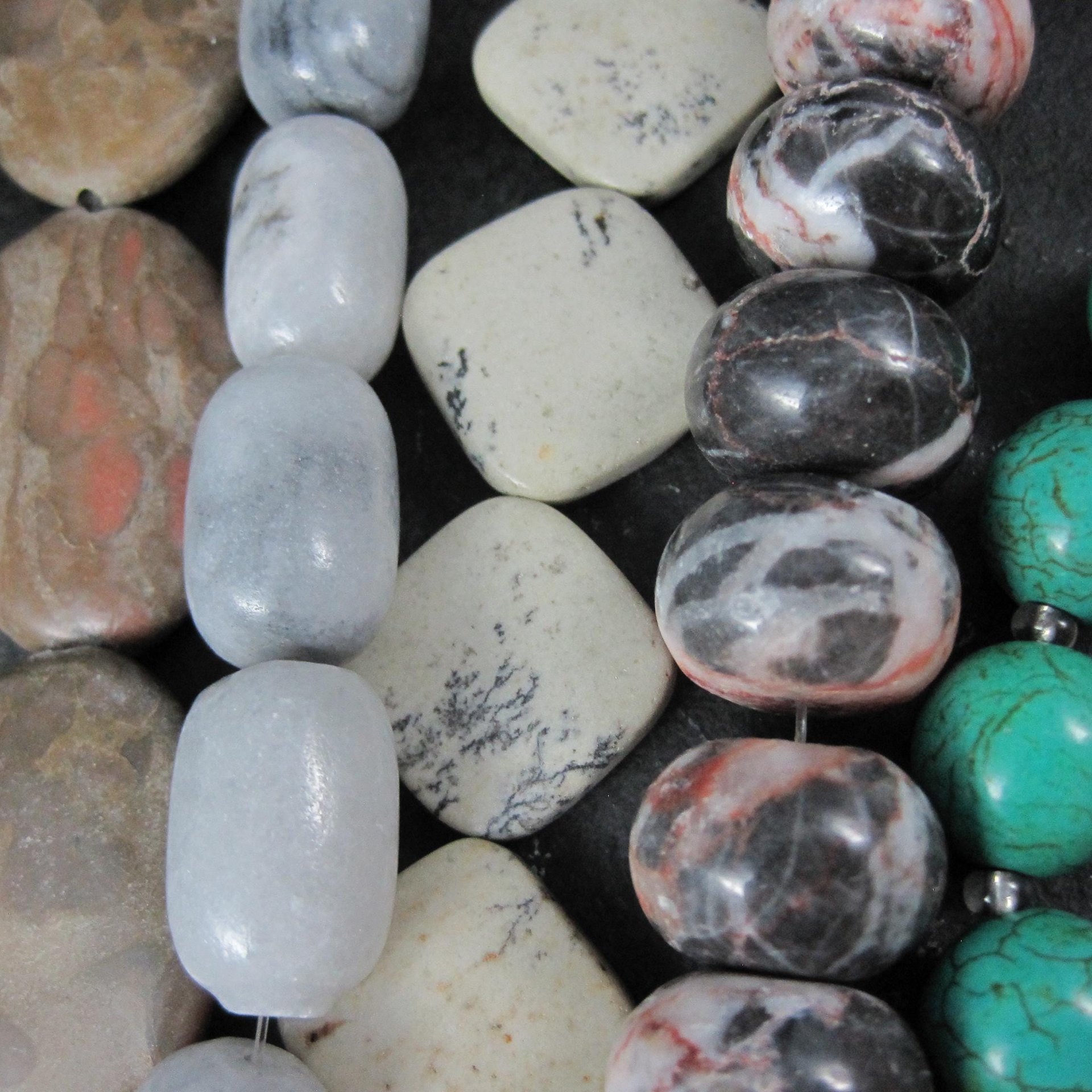 Destash Lot of Gemstone Jasper Magnesite Bead Strands
