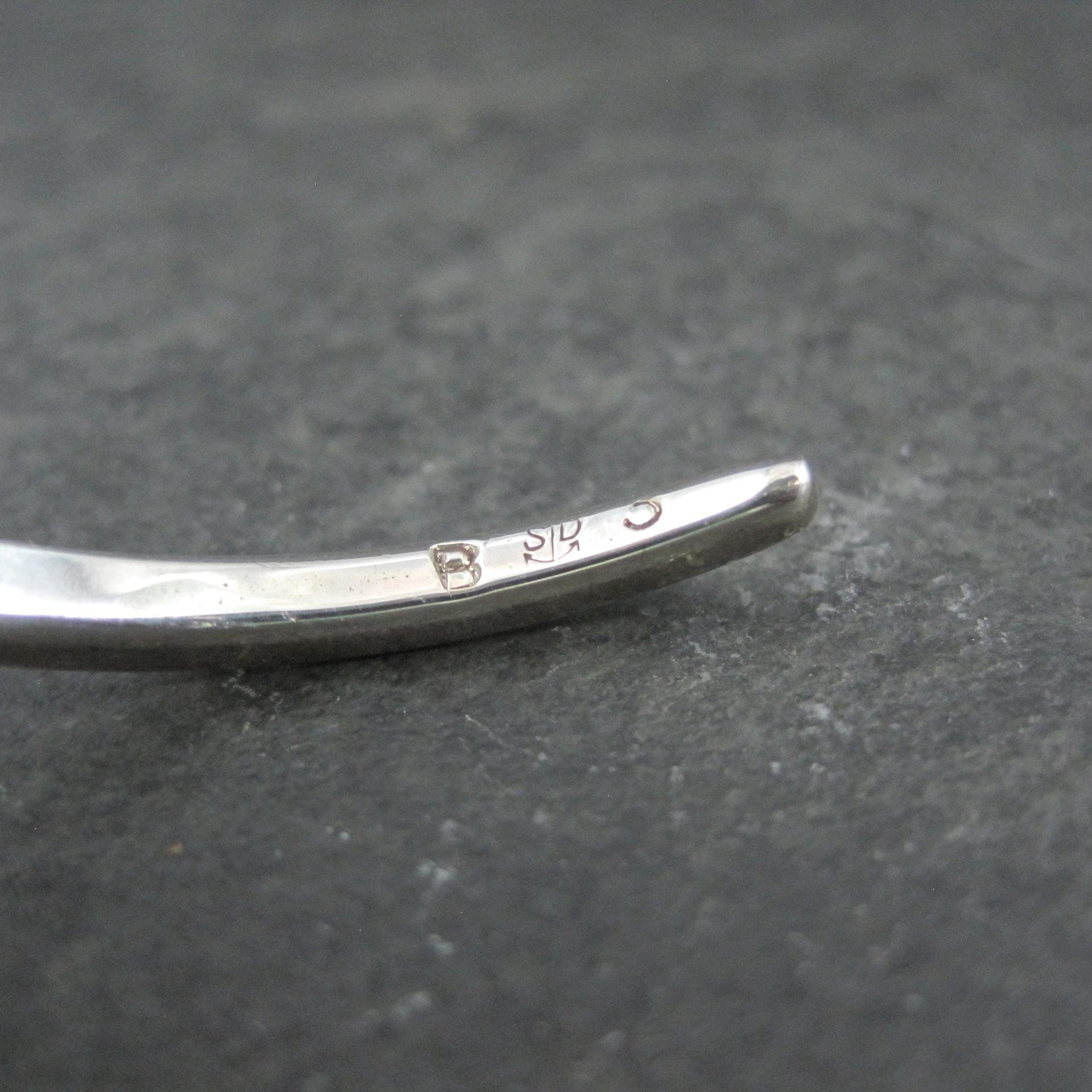 Southwestern Sterling Sweater Cuff Bracelet Simple Silver 6.25 Inches