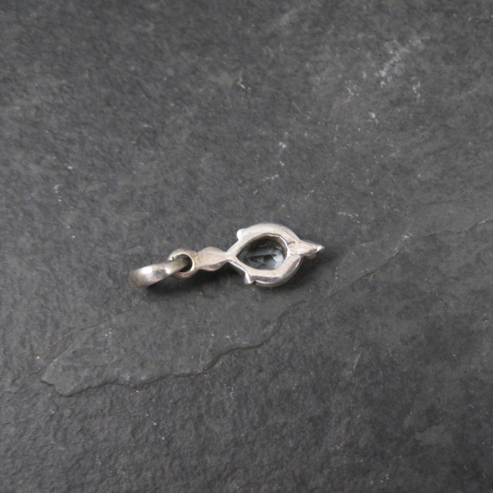 Small Sterling Blue Topaz Pendant