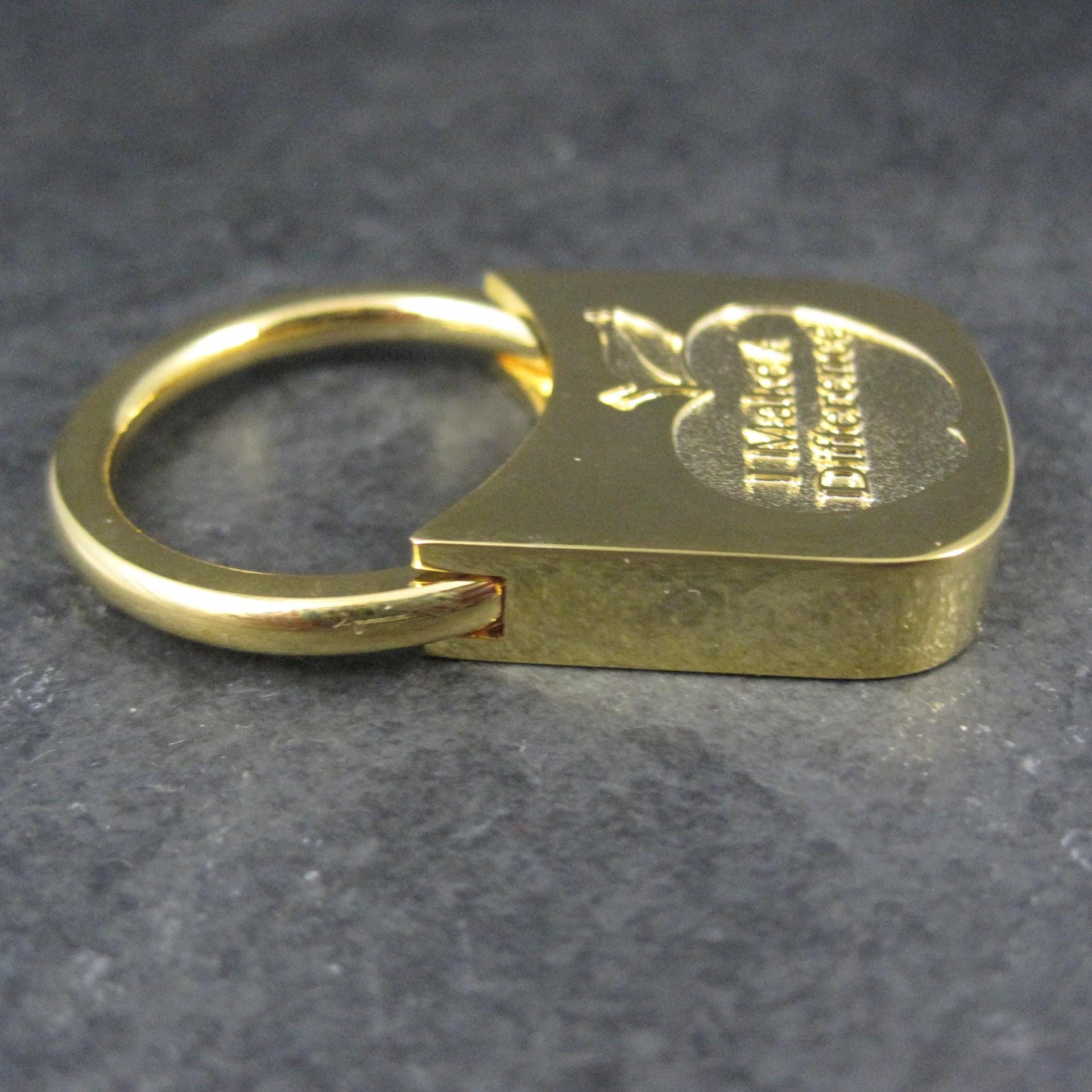 Vintage Teacher Keychain I Make A Difference New Old Stock 1980s Key Ring