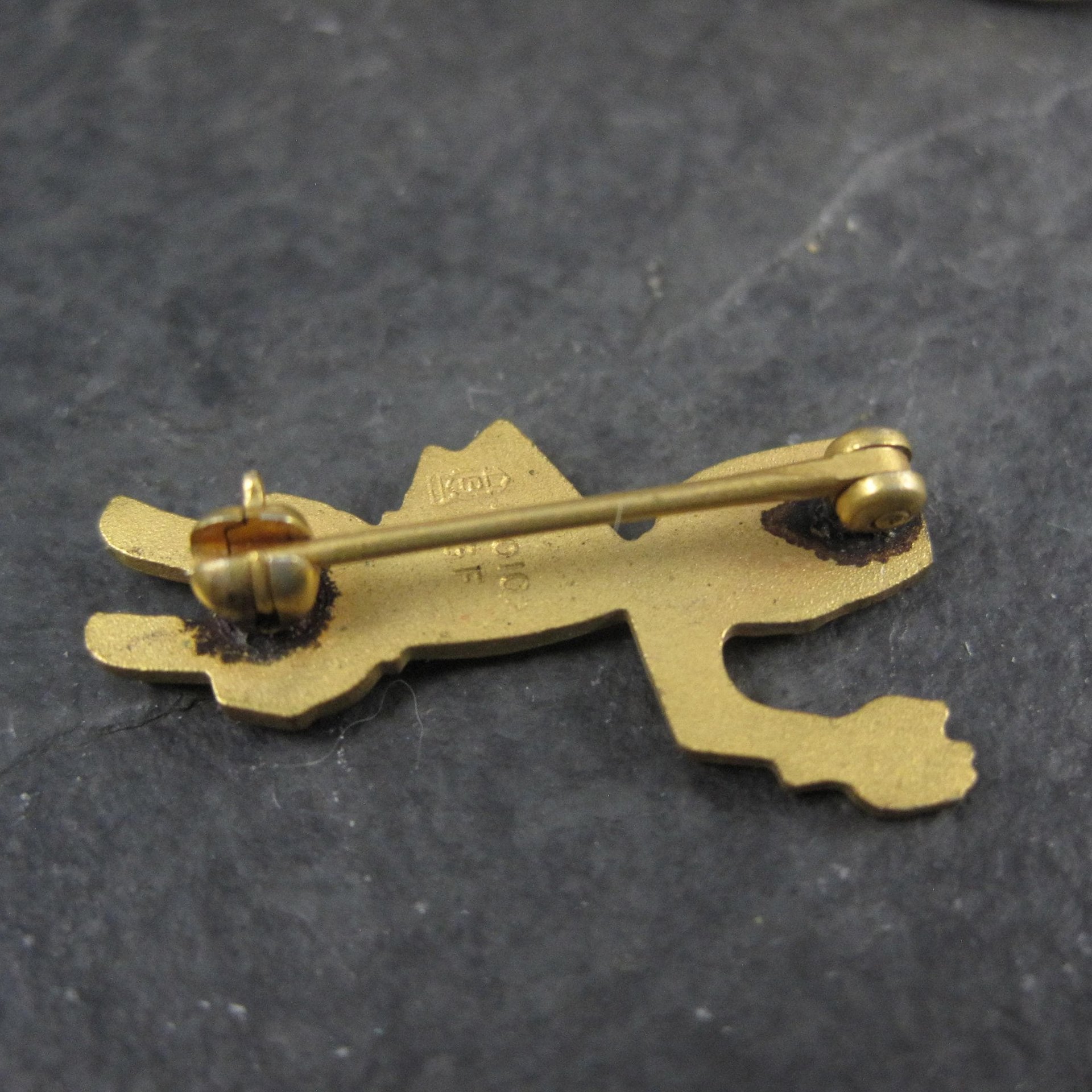Vintage Reddy Kilowatt Gold Filled Jewelry Set Pin Earrings Balfour