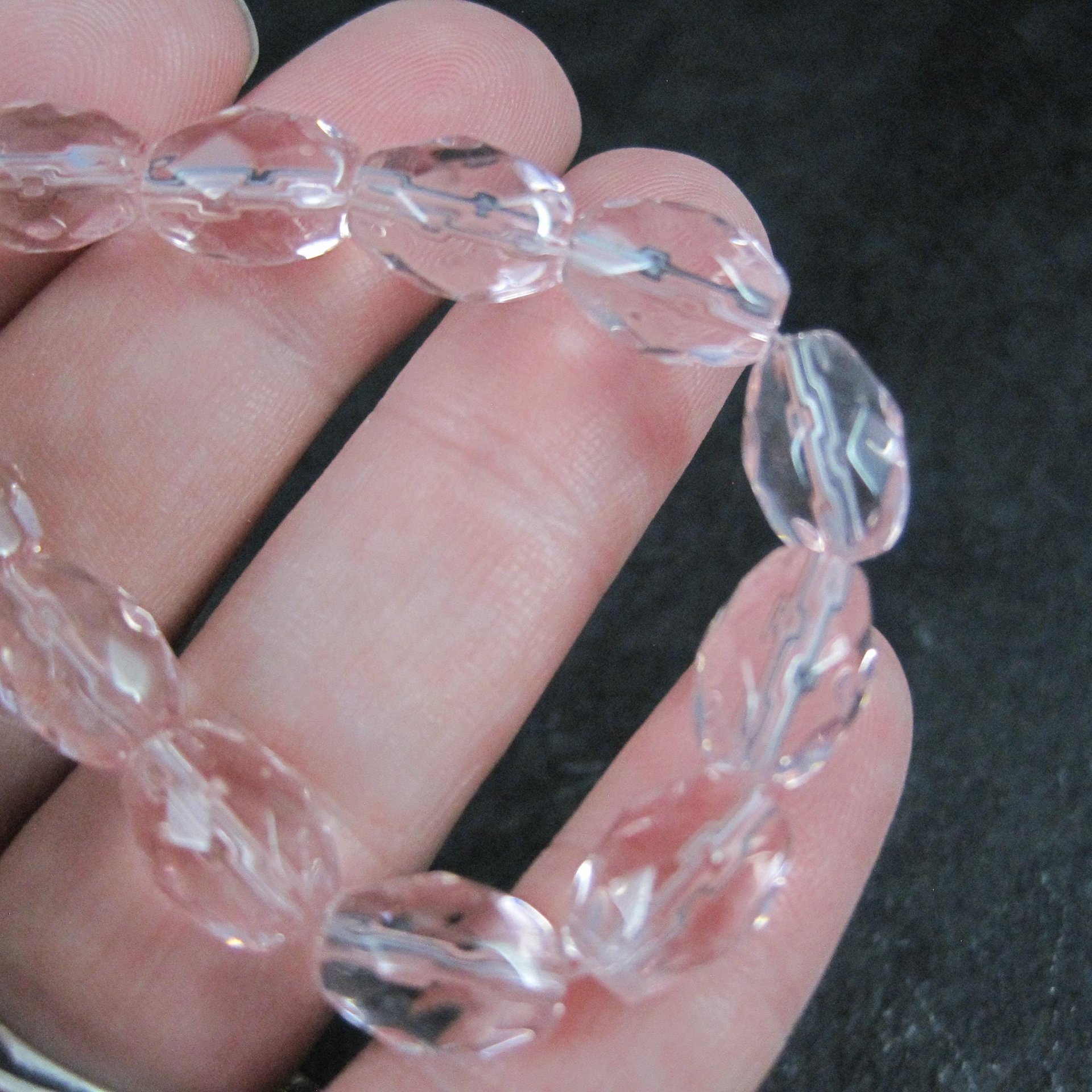 Faceted Pink Glass Beads 8x11mm Bliss Beads