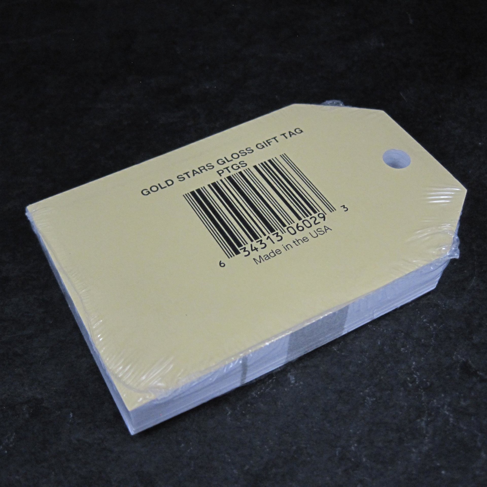 Gold Stars Glossy Gift Tags 2-1/4x3-1/2" Package of 50