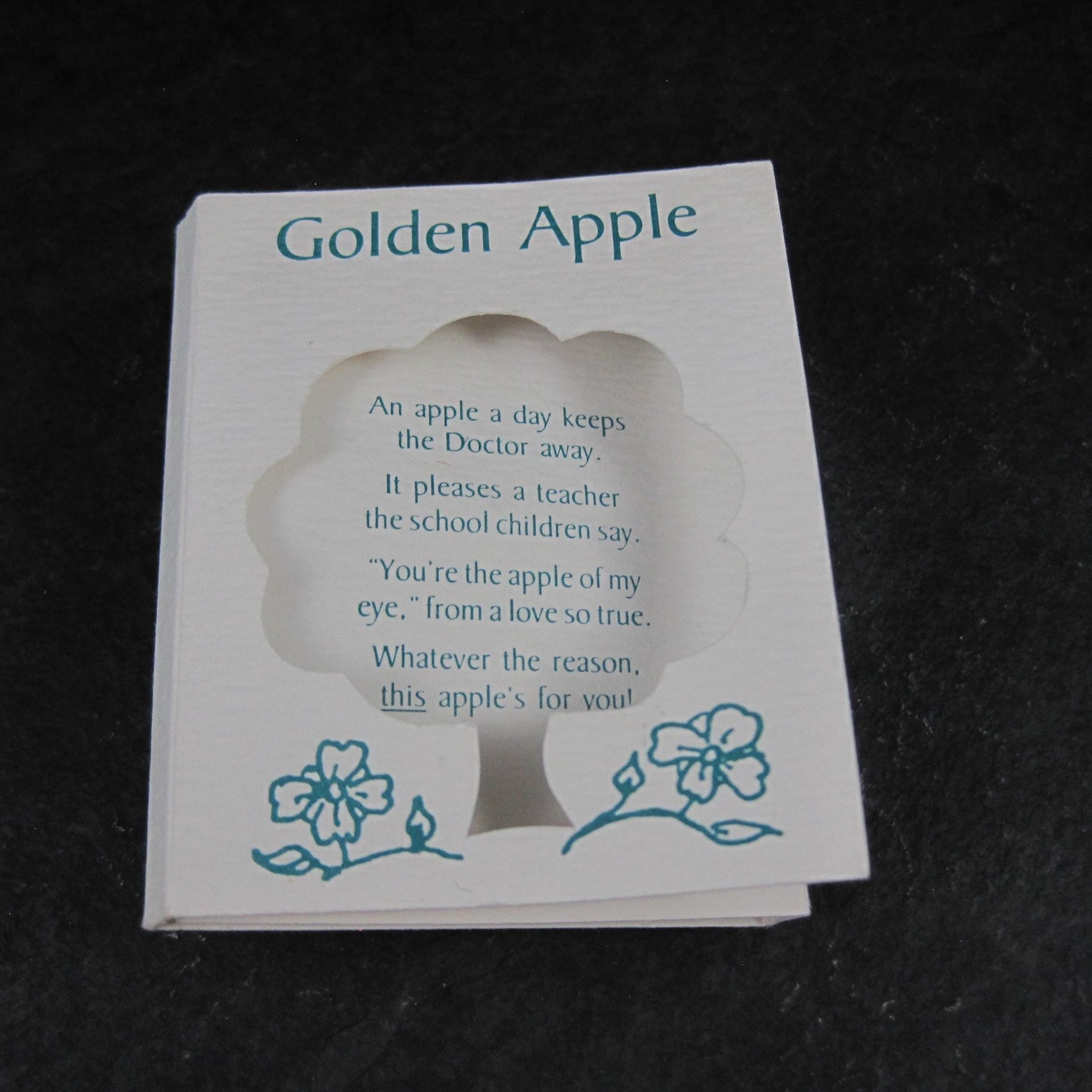 1988 Golden Apple Pin New Old Stock 24K Gold Plated Original Packaging
