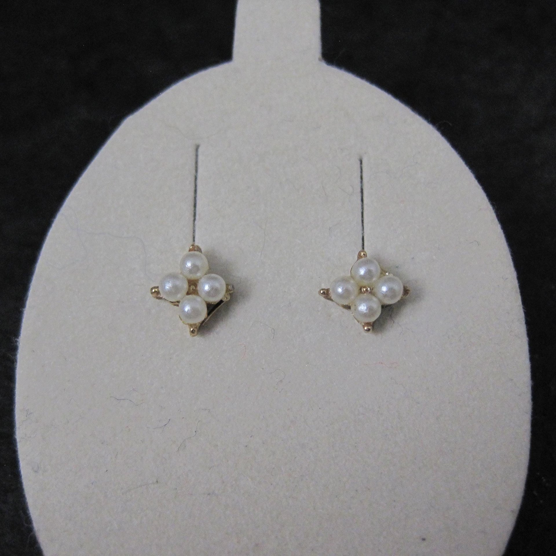 Vintage 14K Pearl Kids Stud Earrings New Old Stock
