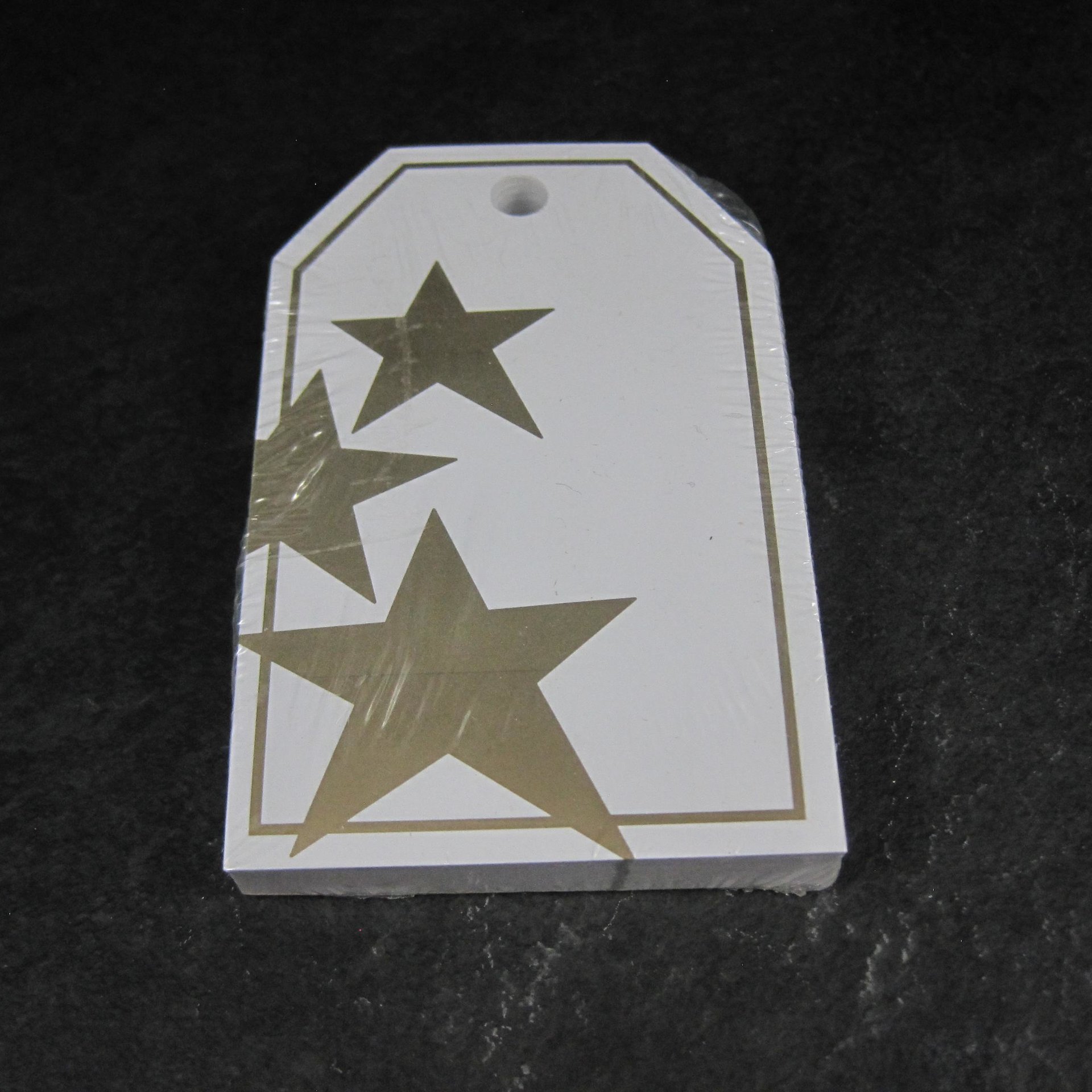 Gold Stars Glossy Gift Tags 2-1/4x3-1/2" Package of 50