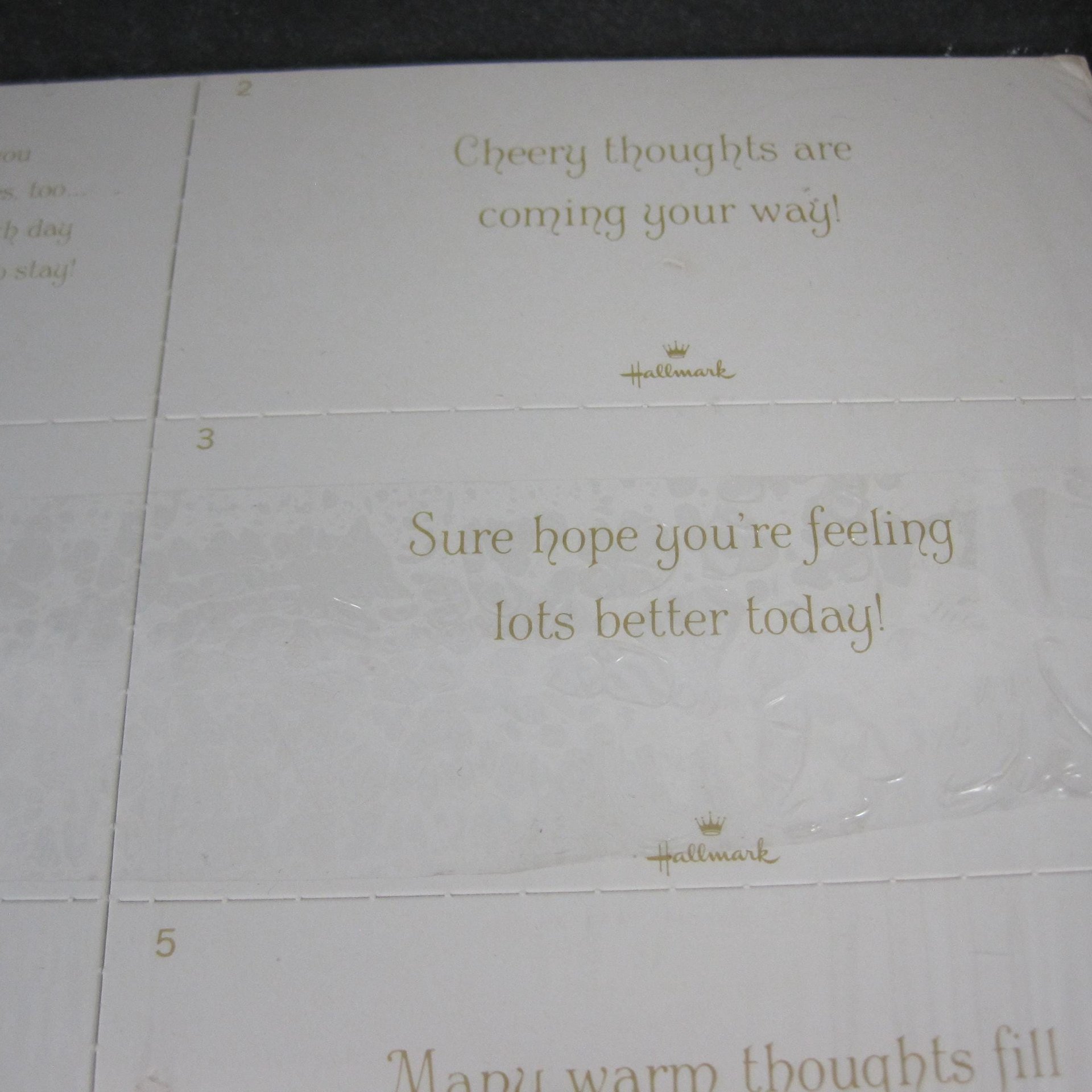 Vintage 5 Day Get Well Puzzle Greeting Card Hallmark