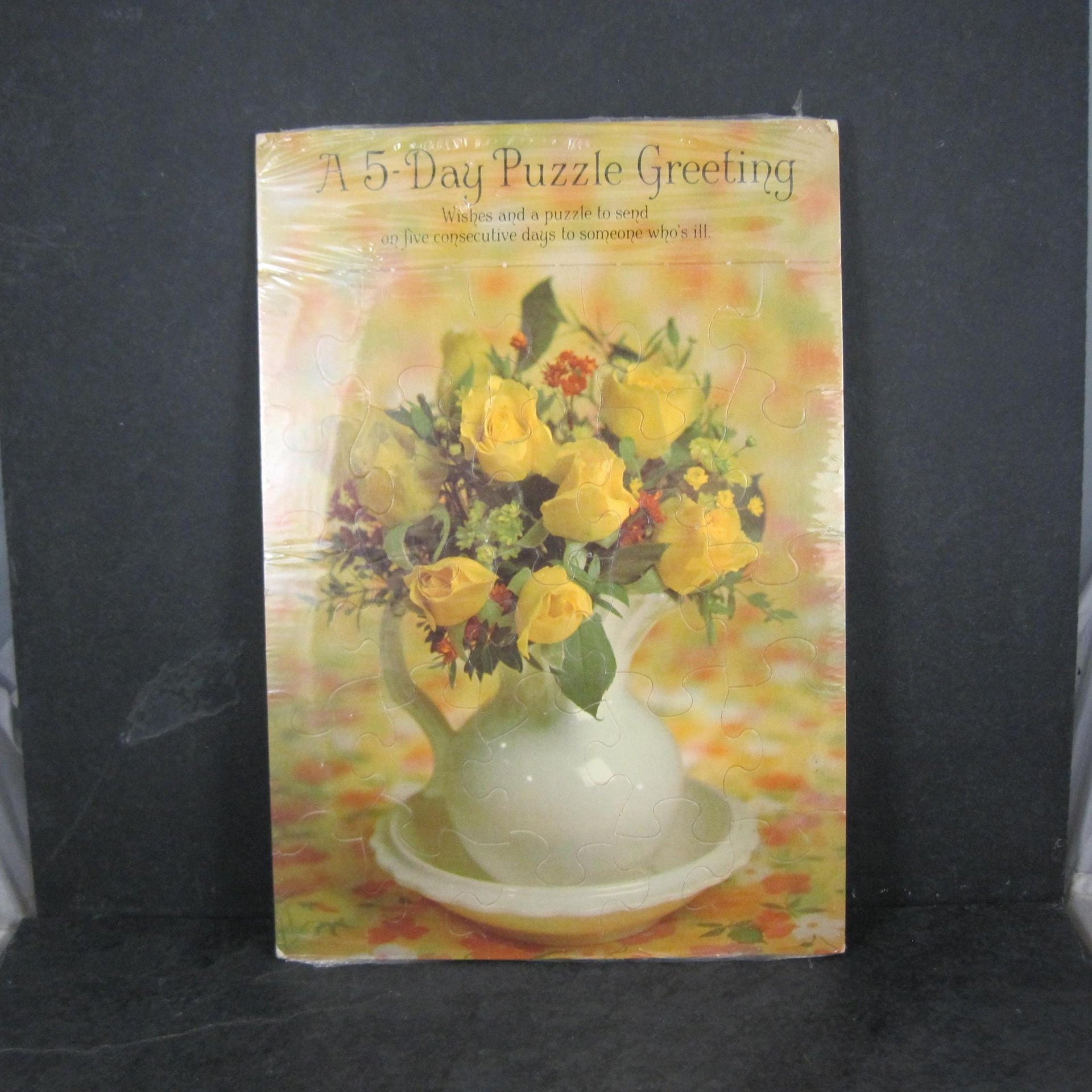 Vintage 5 Day Get Well Puzzle Greeting Card Hallmark