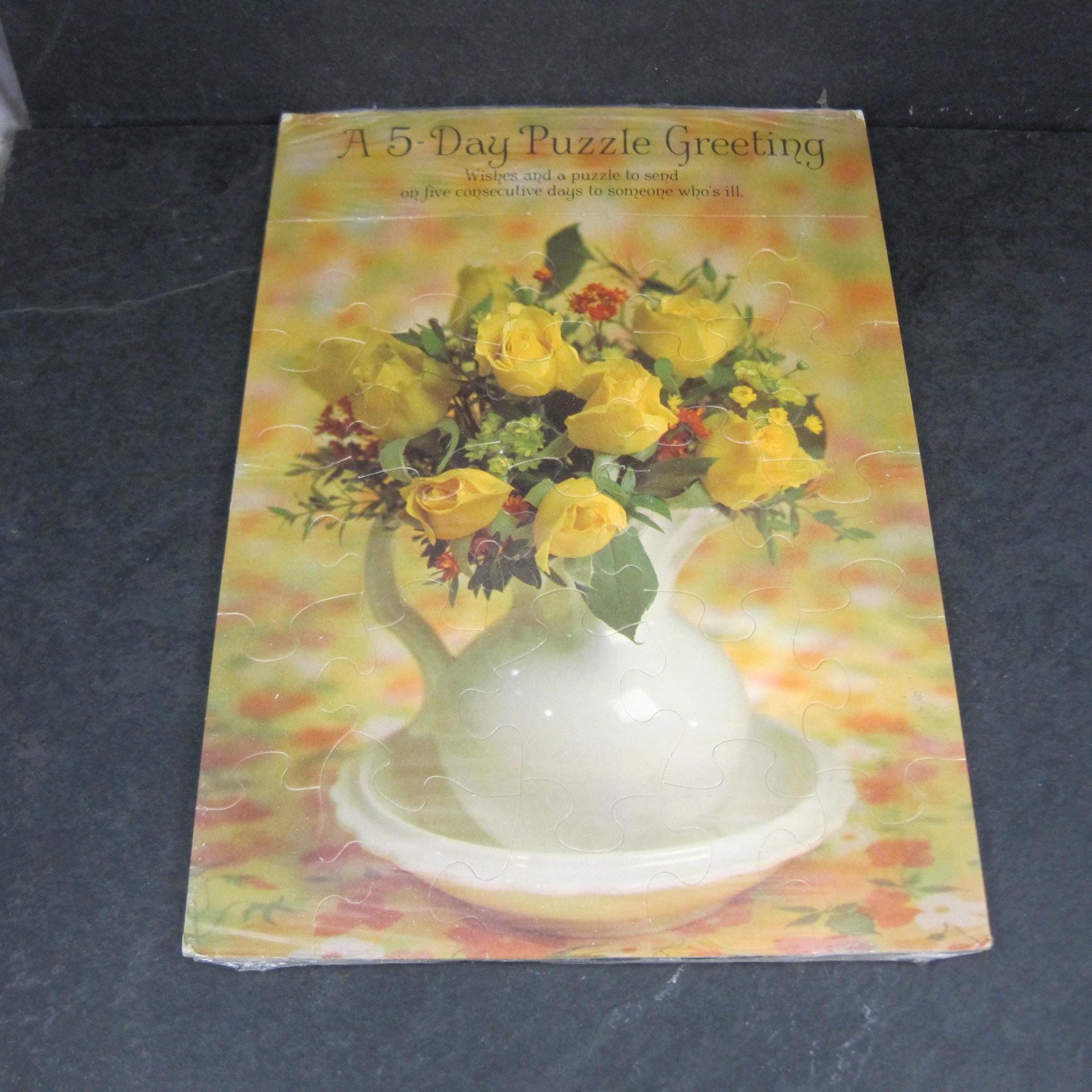 Vintage 5 Day Get Well Puzzle Greeting Card Hallmark
