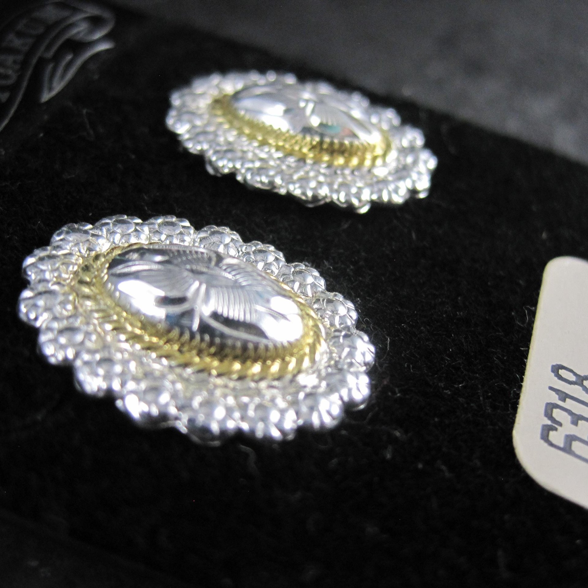 Vintage Western Circle Y of Yoakum Earrings