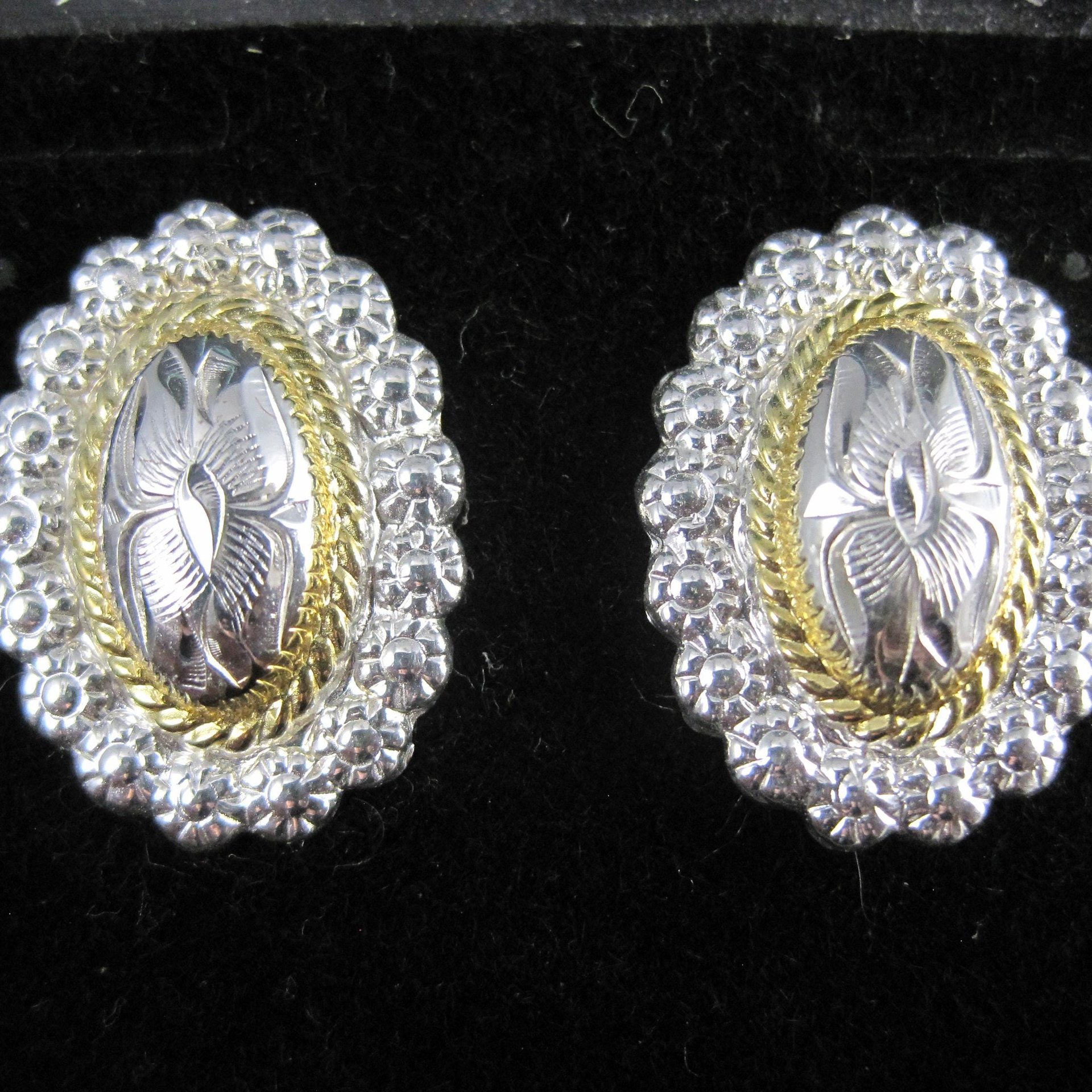 Vintage Western Circle Y of Yoakum Earrings