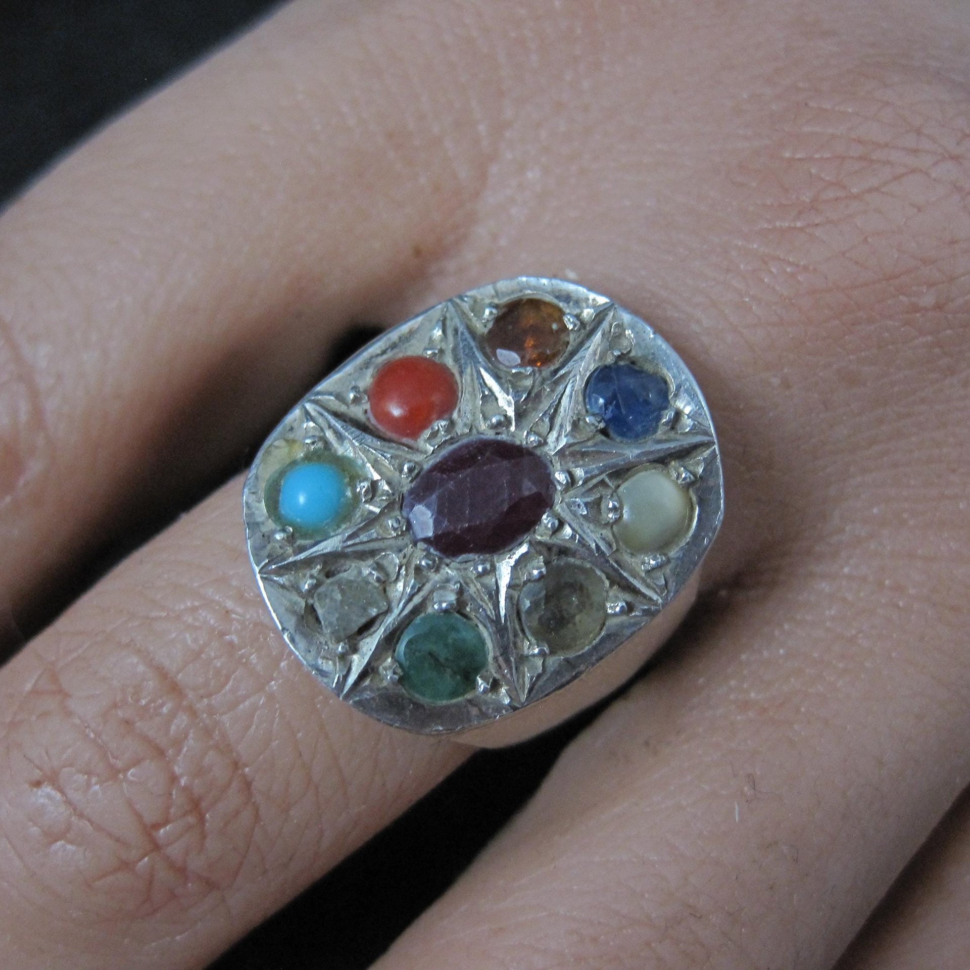 Navaratna Gemstone Ring Size 8