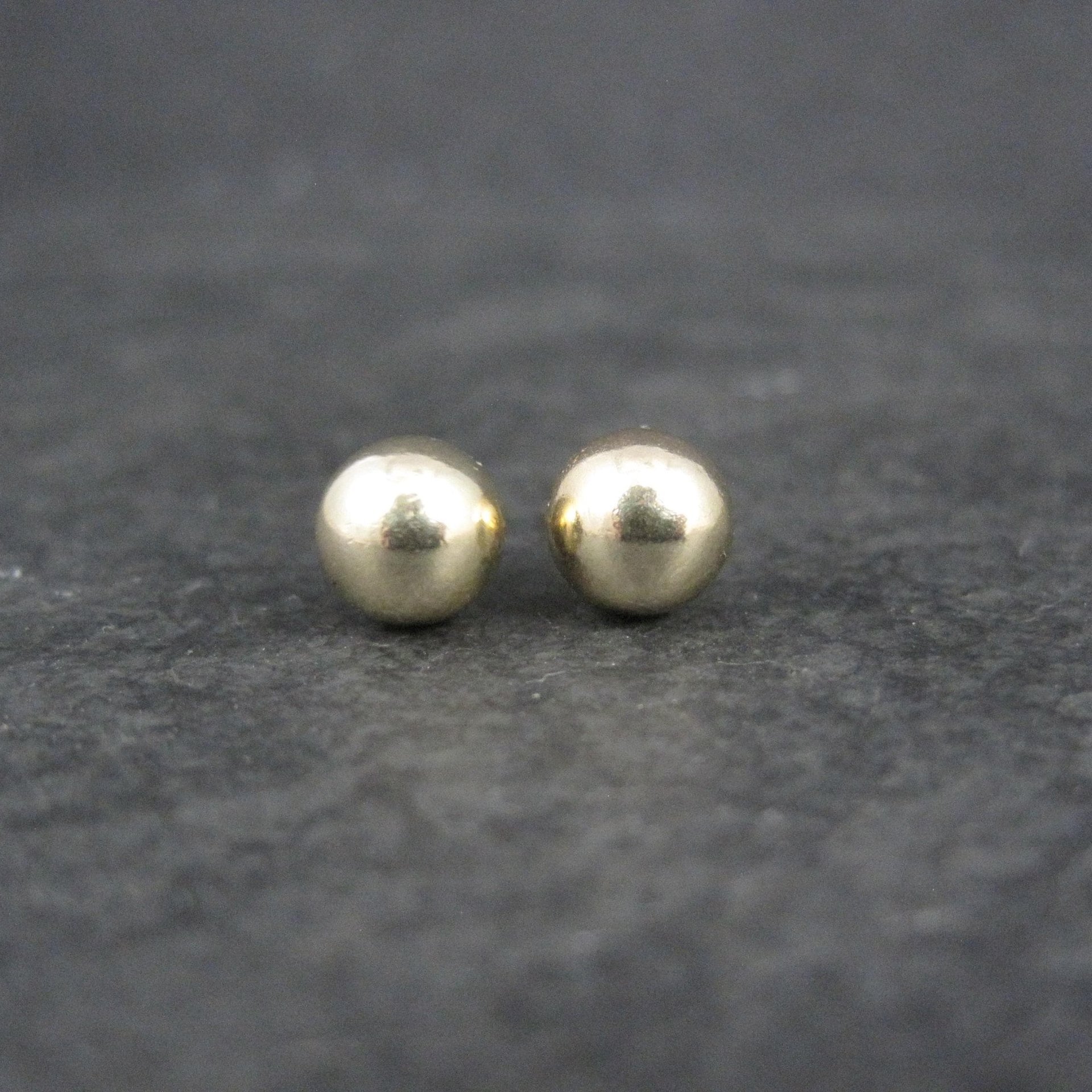 7mm Gold Ball Stud Earrings 14K Gold Filled New Old Stock