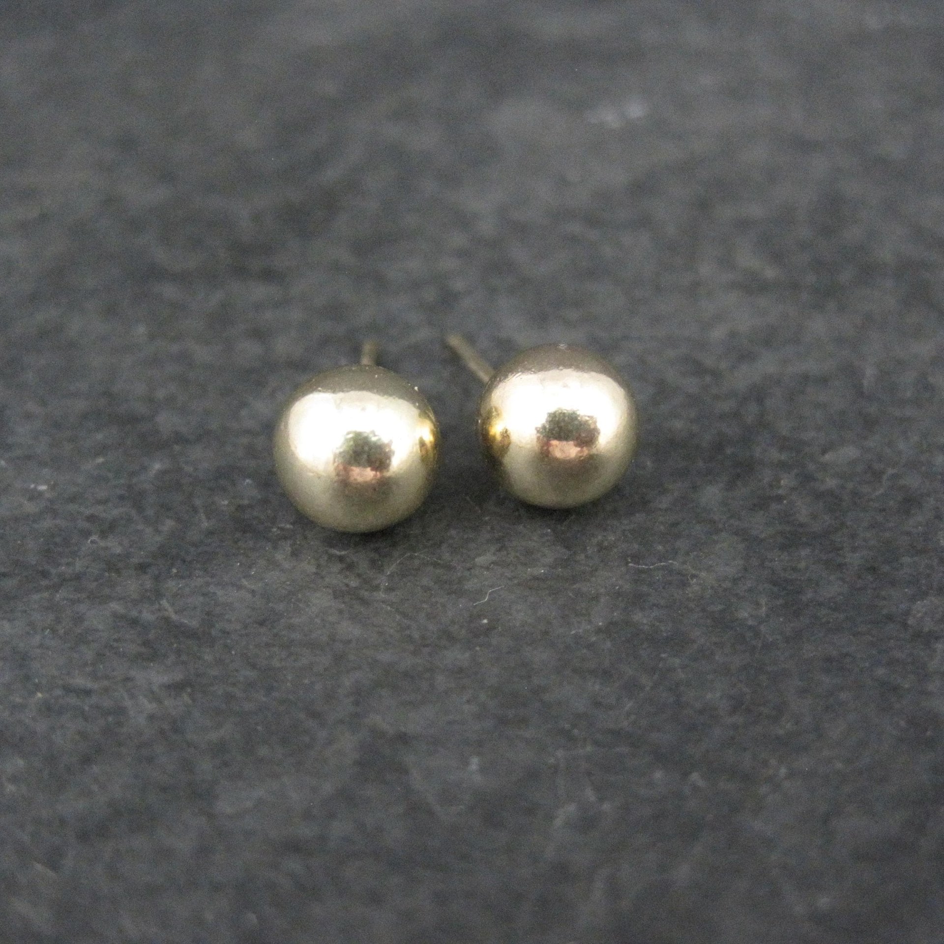 7mm Gold Ball Stud Earrings 14K Gold Filled New Old Stock