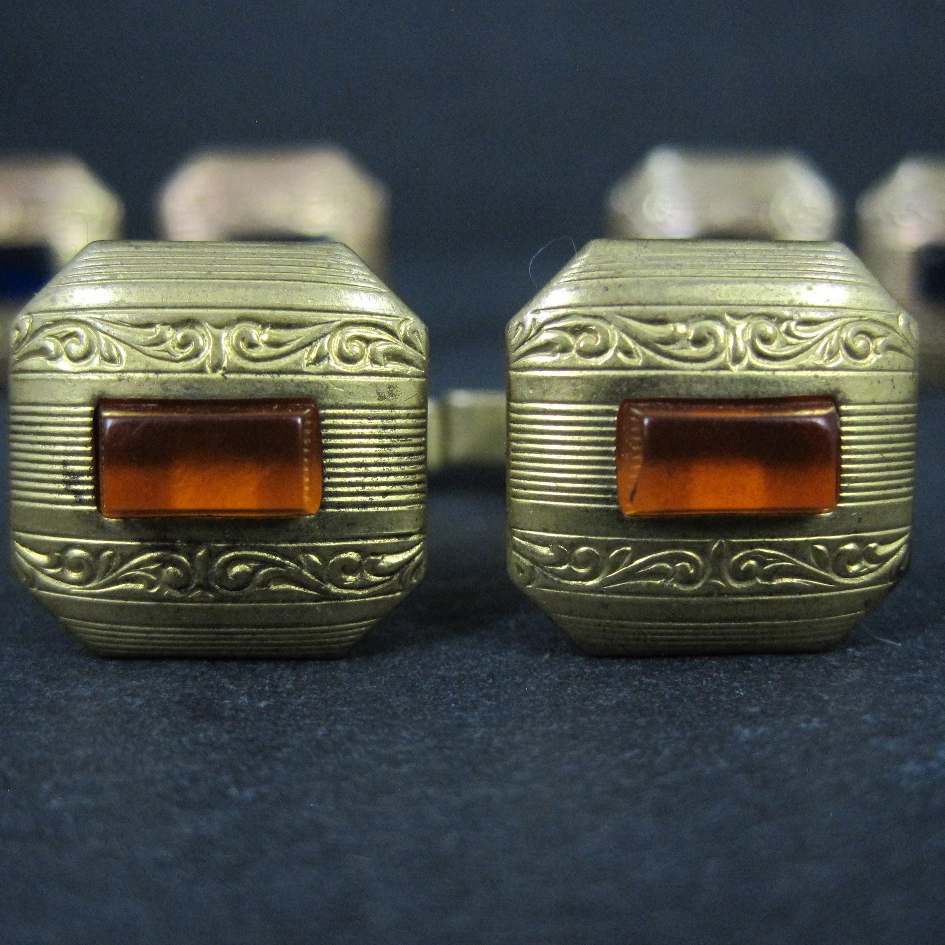 Set of 3 Sets Vintage Art Deco Cufflinks
