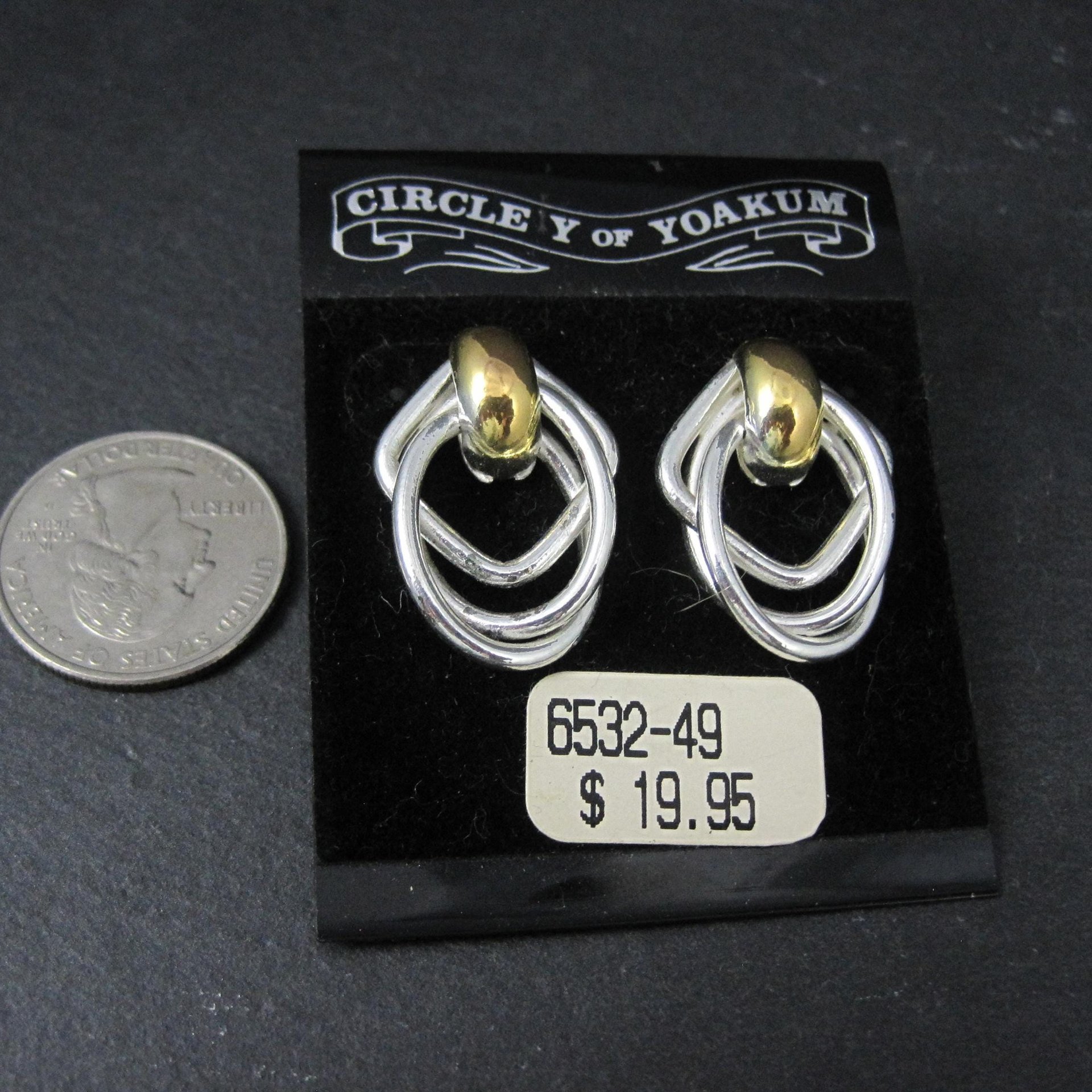 Western Earrings Circle Y of Yoakum Vintage Dead Stock