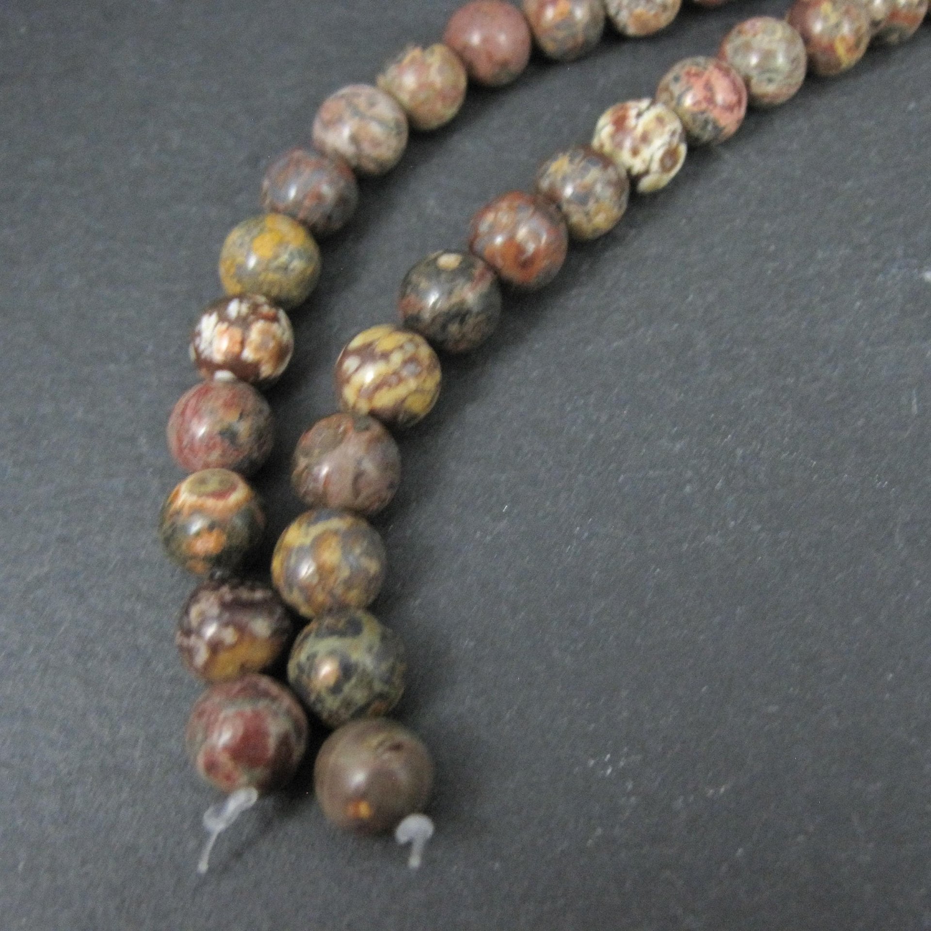 8mm Round Leopard Jasper Beads
