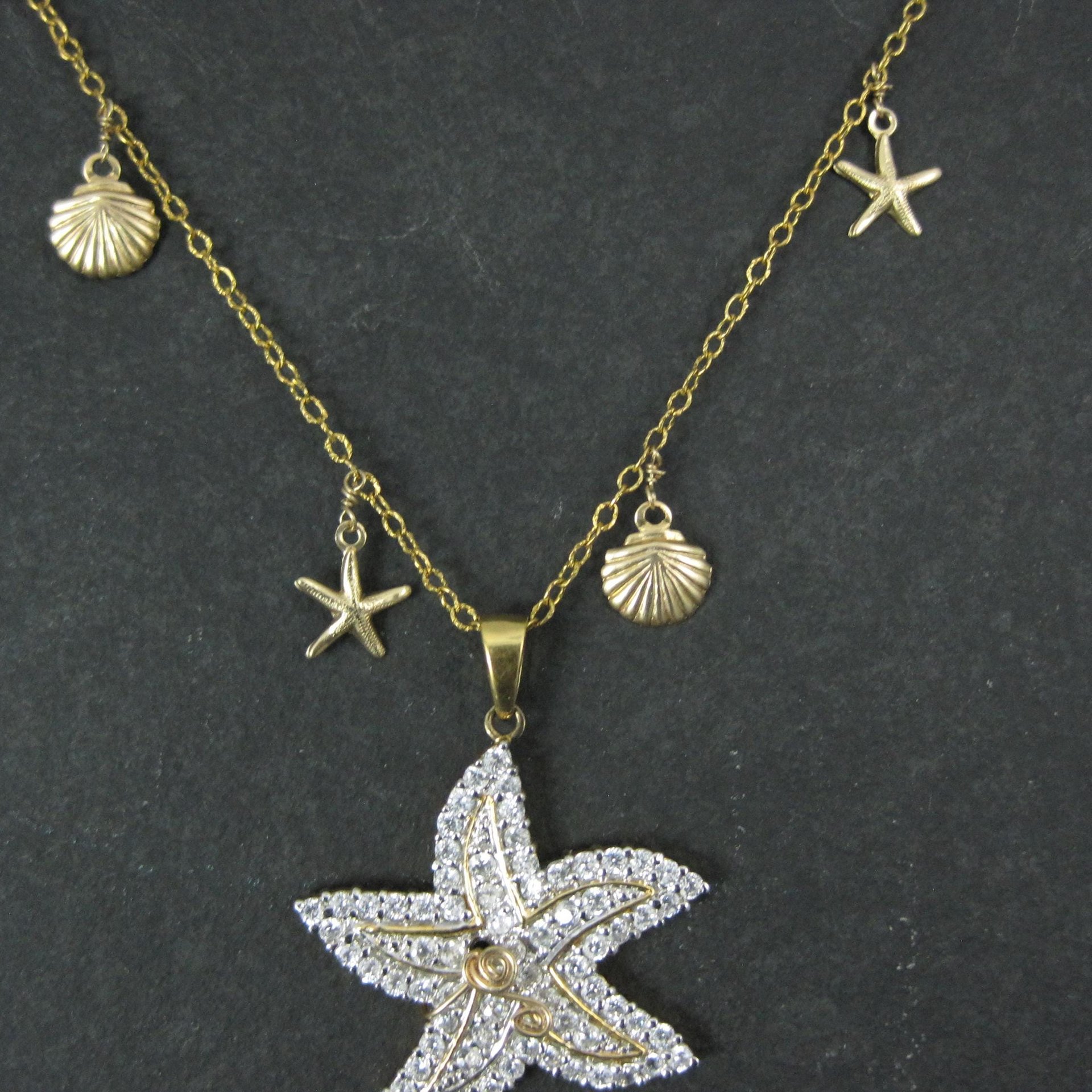 Vermeil Sterling Starfish Pendant Necklace