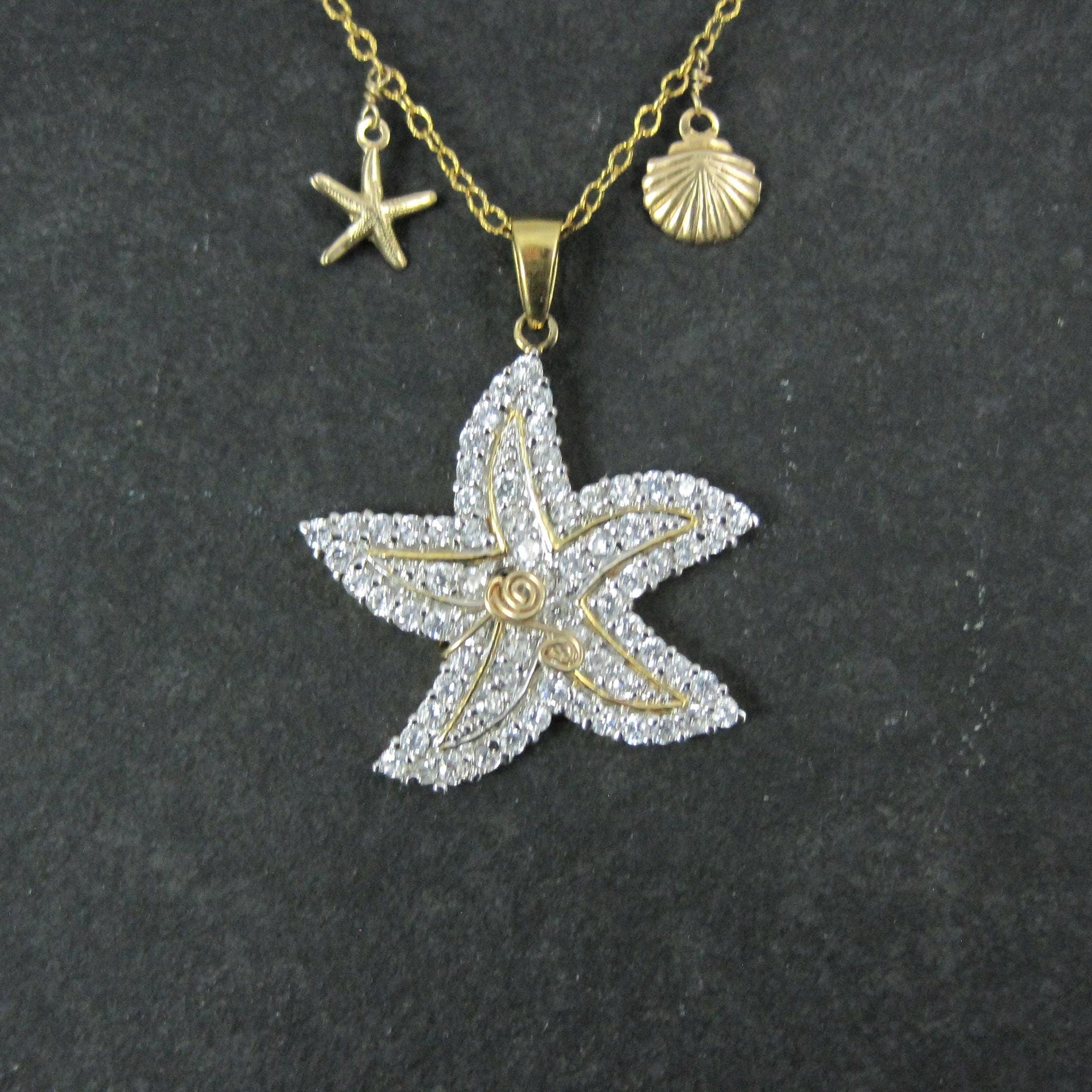 Vermeil Sterling Starfish Pendant Necklace