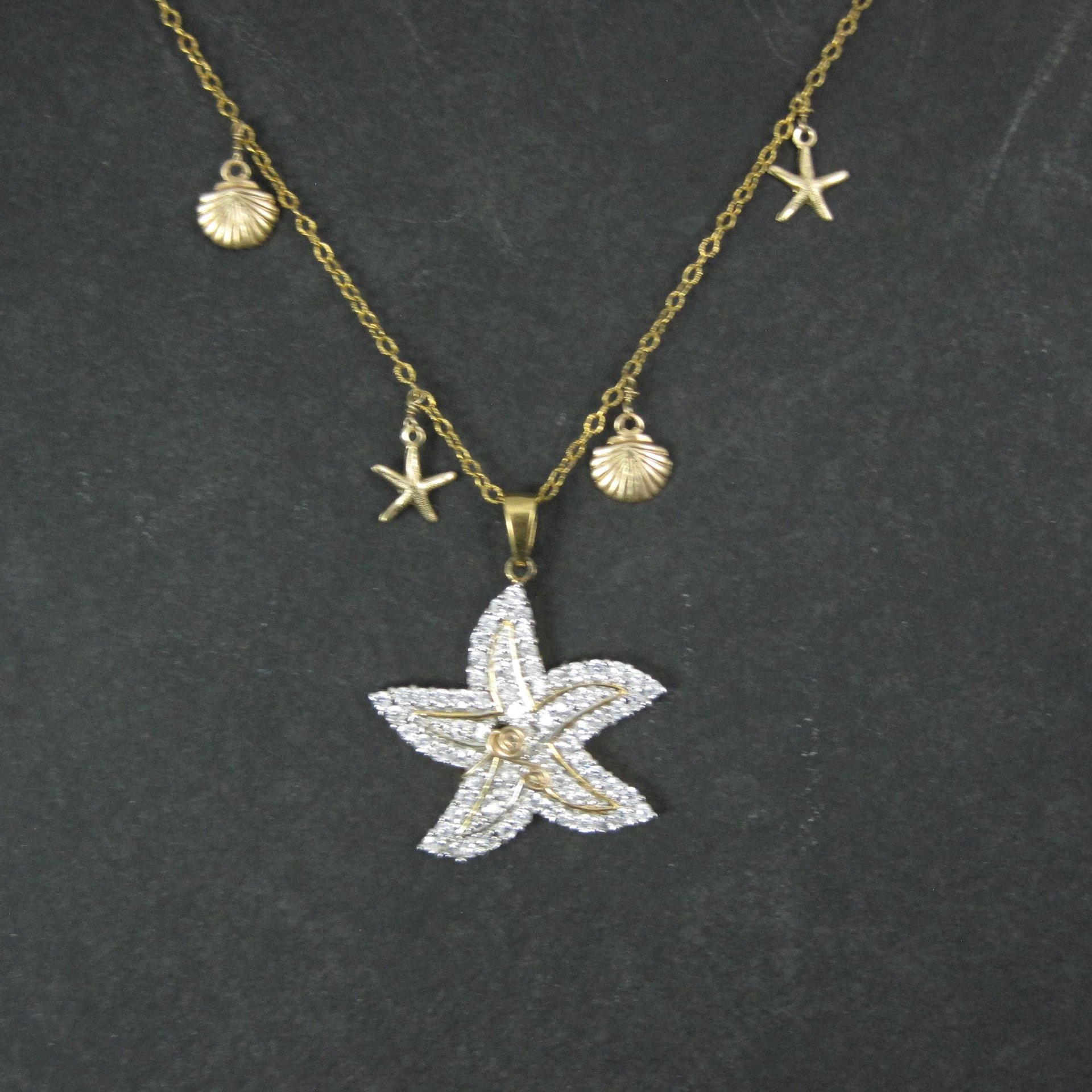Vermeil Sterling Starfish Pendant Necklace