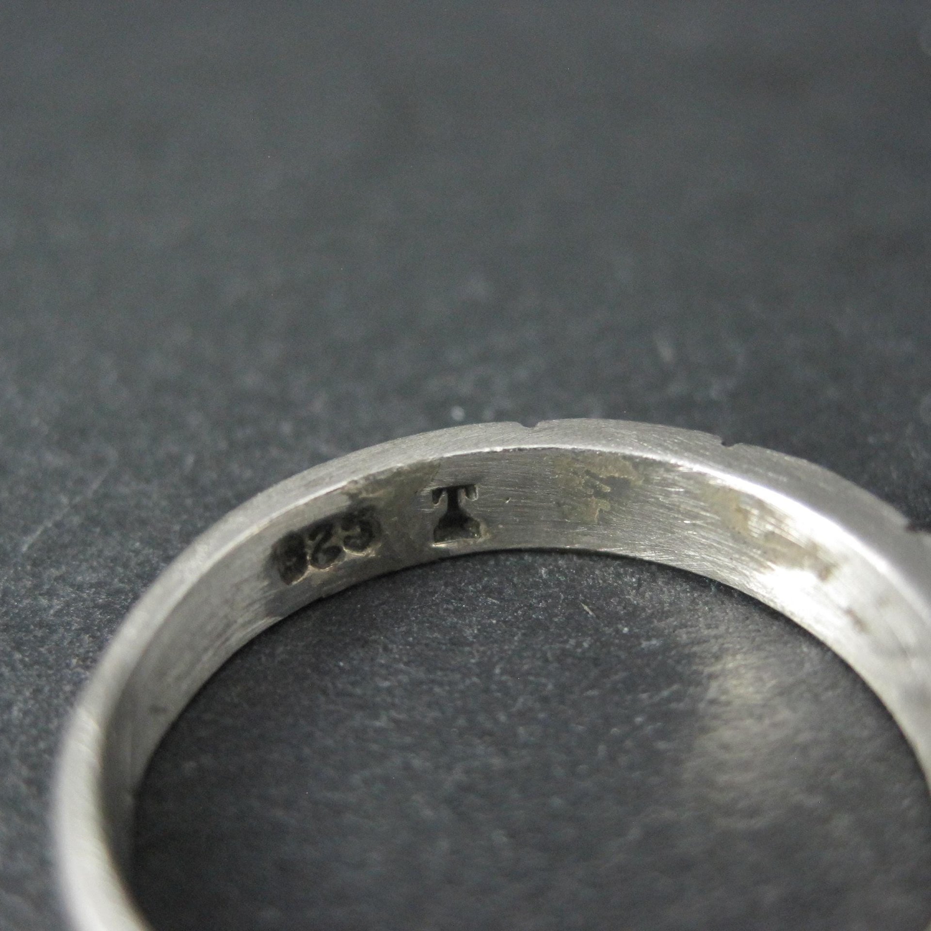 Southwestern Style Gemstone Band Ring Sterling Silver Size 9