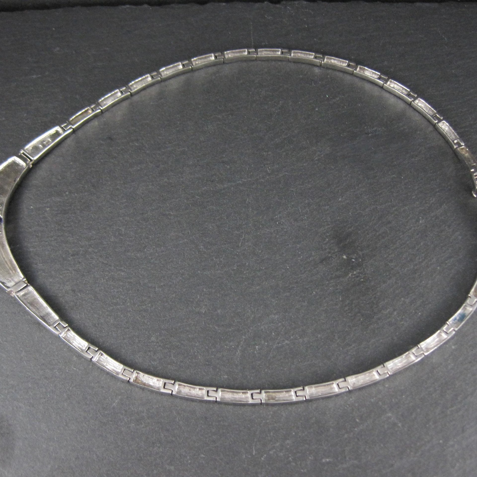 Estate Sterling Opal Inlay Amethyst Necklace