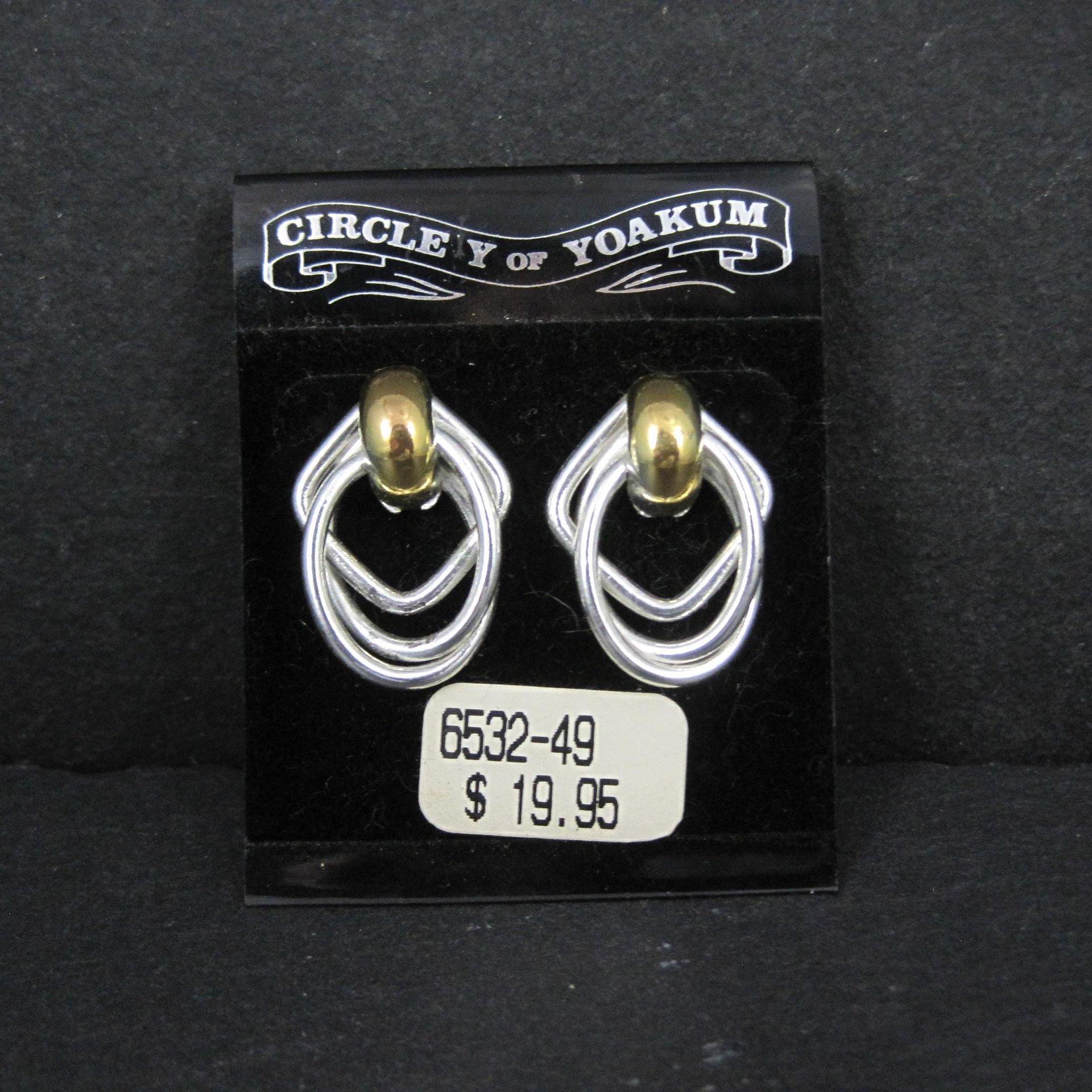 Western Earrings Circle Y of Yoakum Vintage Dead Stock