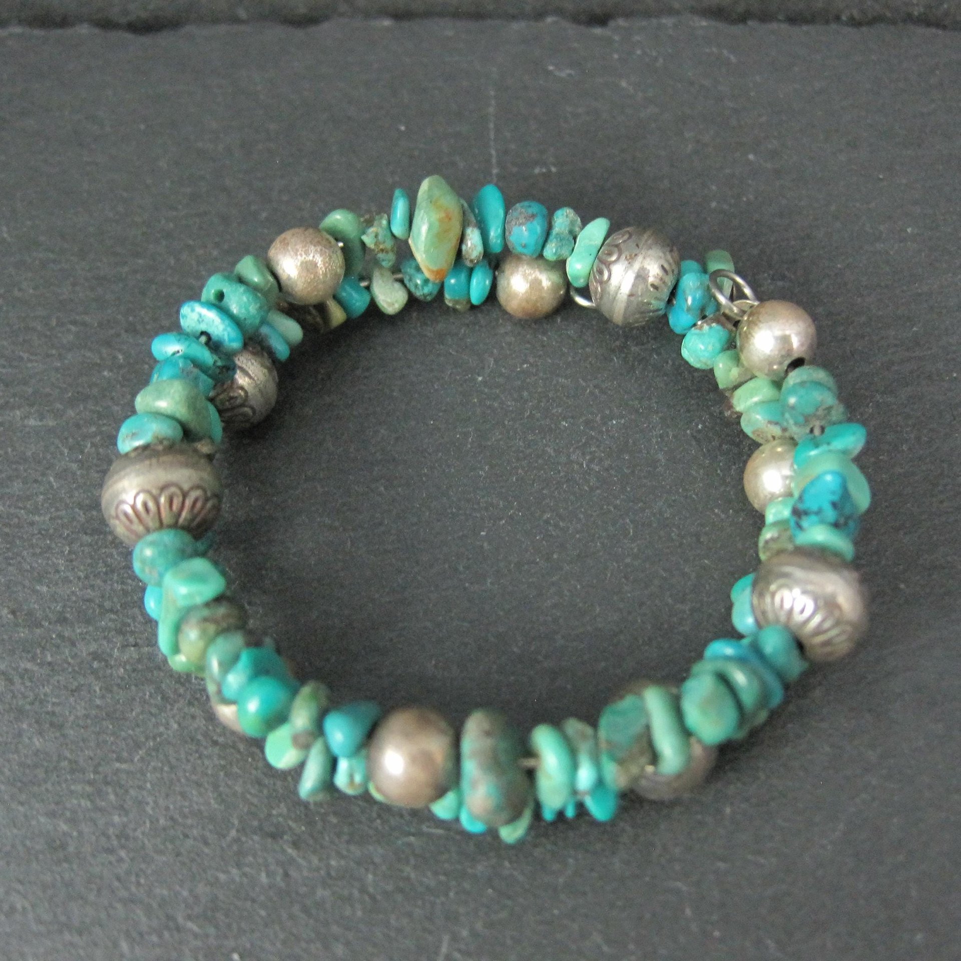 Natural Turquoise Coil Wrap Bracelet Relios
