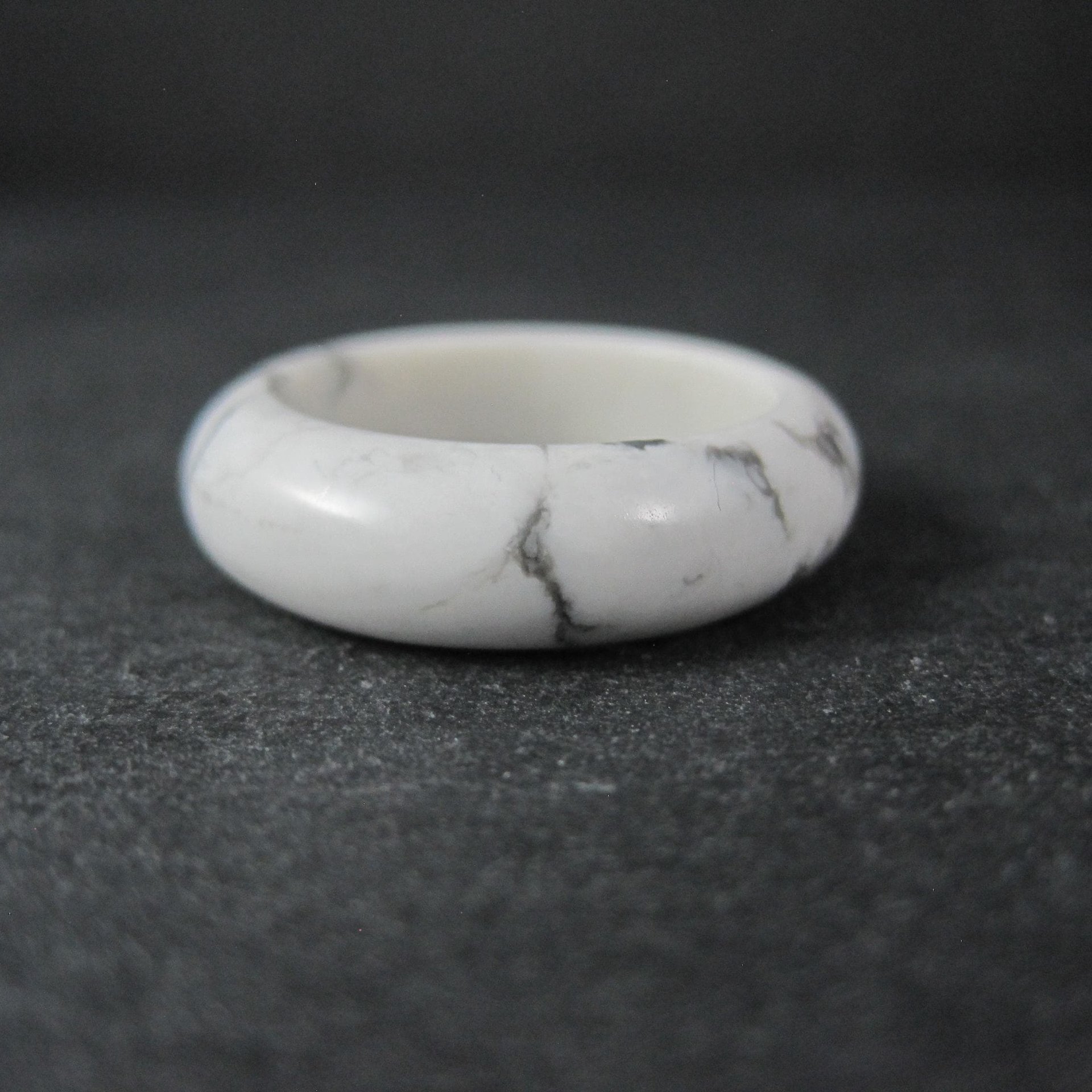 Solid Howlite Band Ring Size 8