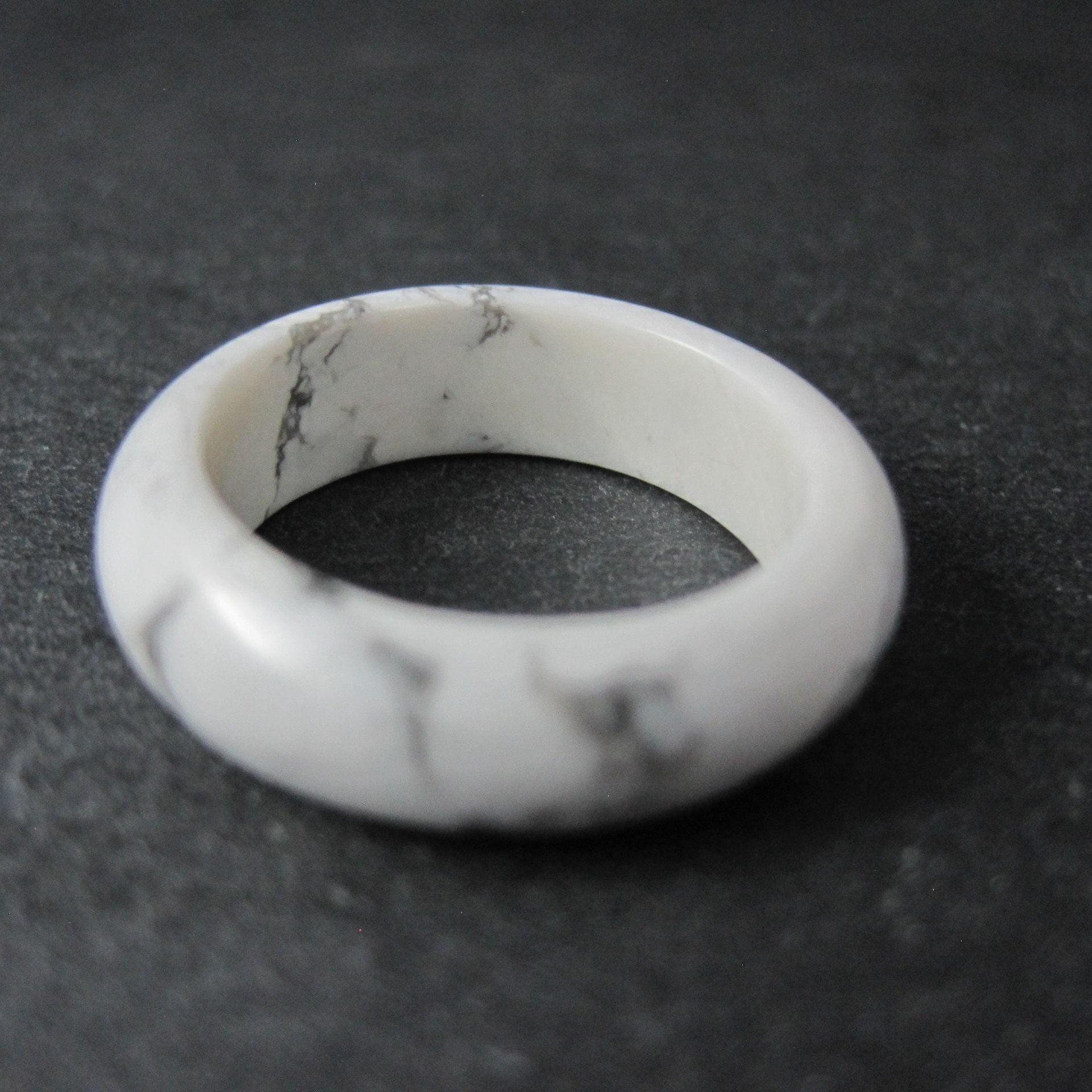 Solid Howlite Band Ring Size 8
