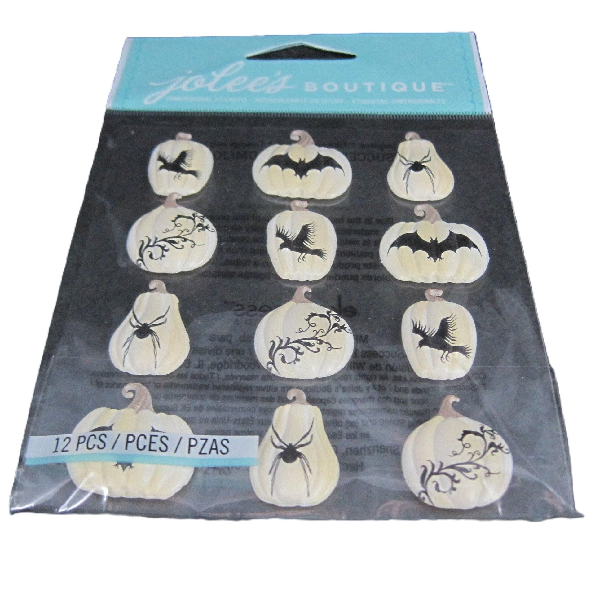 Jolees Dimensional White Pumpkin Halloween Stickers Discontinued