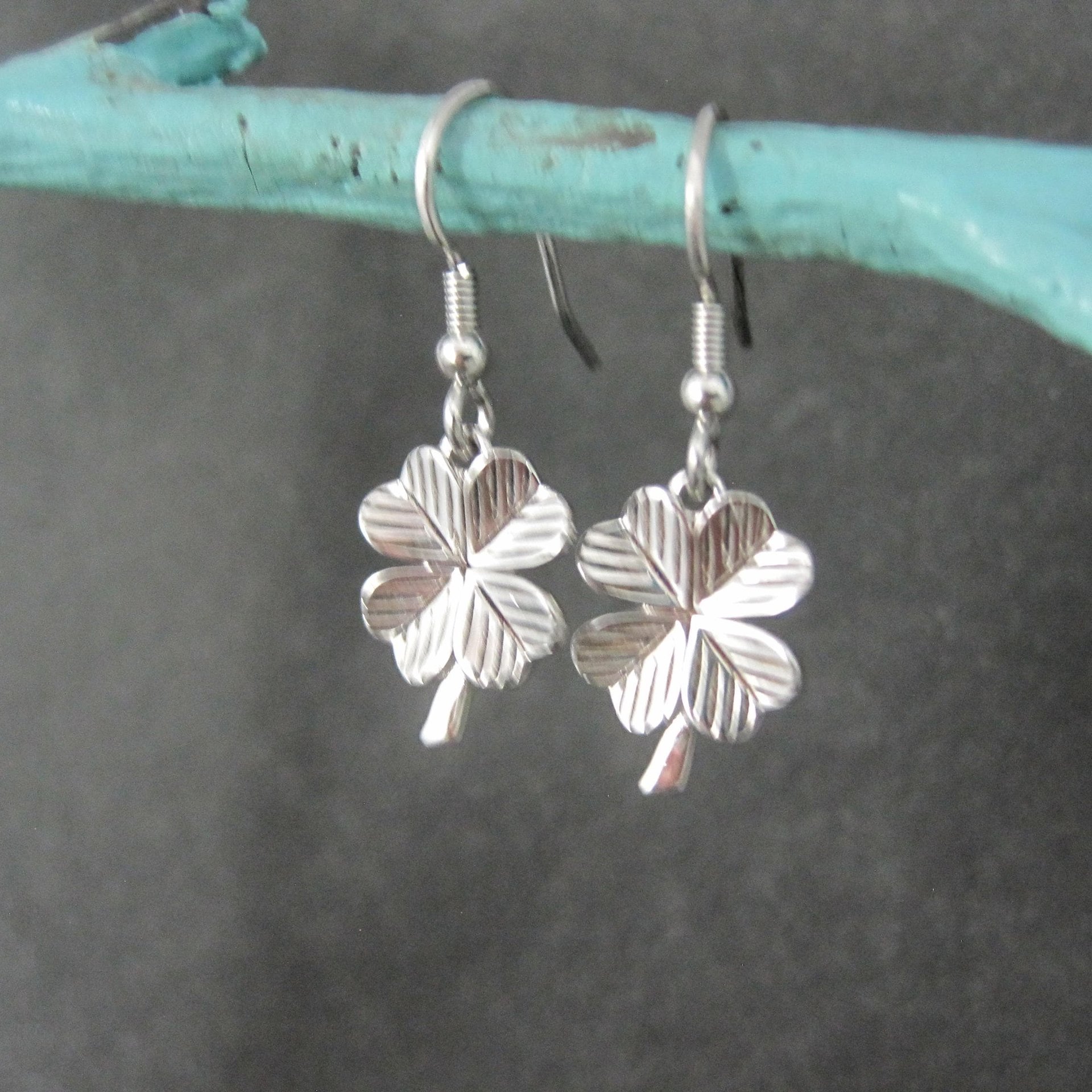 Sterling Silver 4 Leaf Clover Earrings